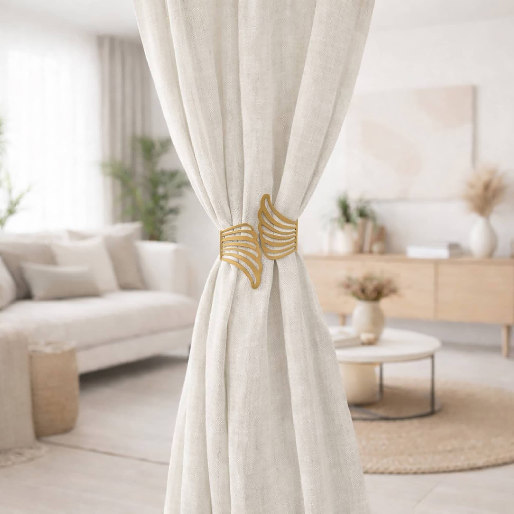 evideco-home-accessories-embrasse-rideau-m-tal-dor-lot-de-2 image 5
