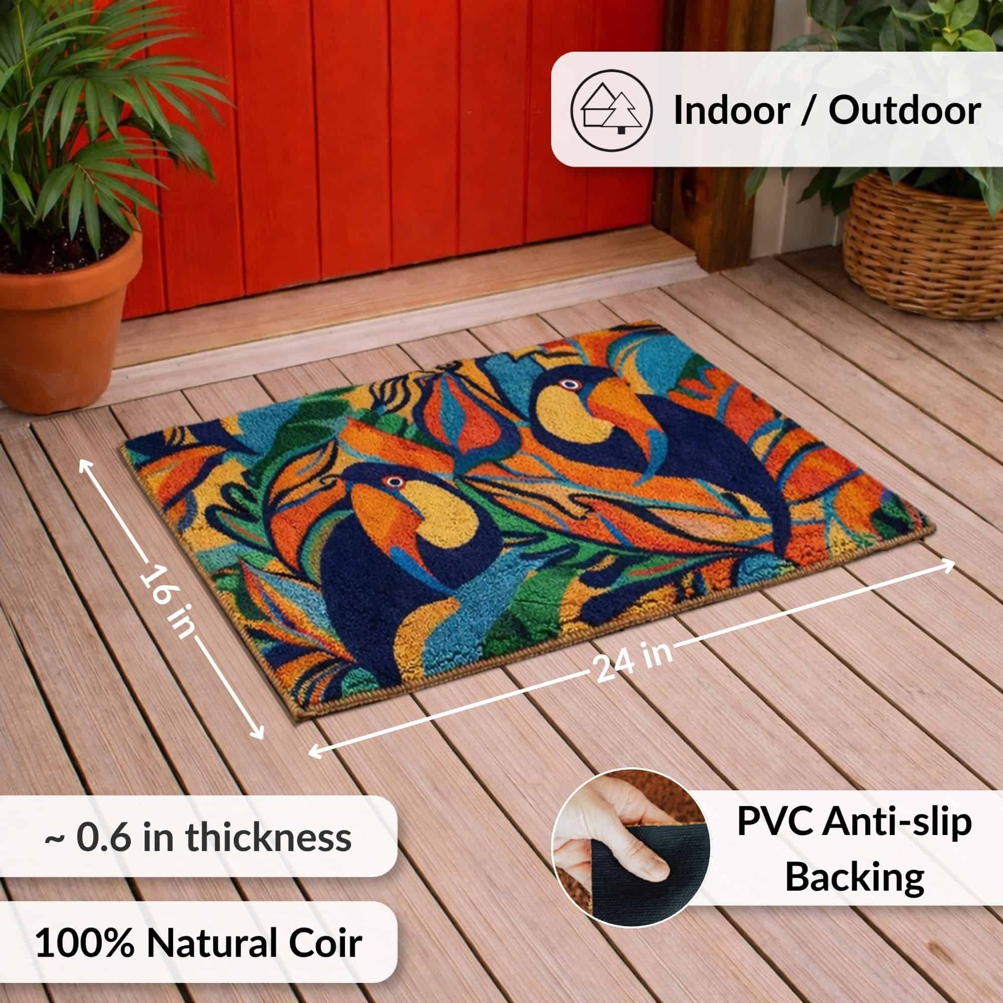evideco-paillasson-coco-toucans-multicolore-60x40-cm-abrit image 3