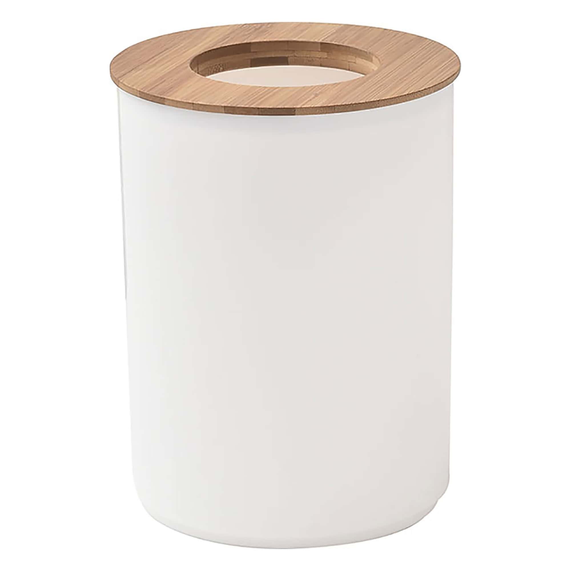 evideco-padang-poubelle-salle-de-bain-blanche-5l-bambou image 6