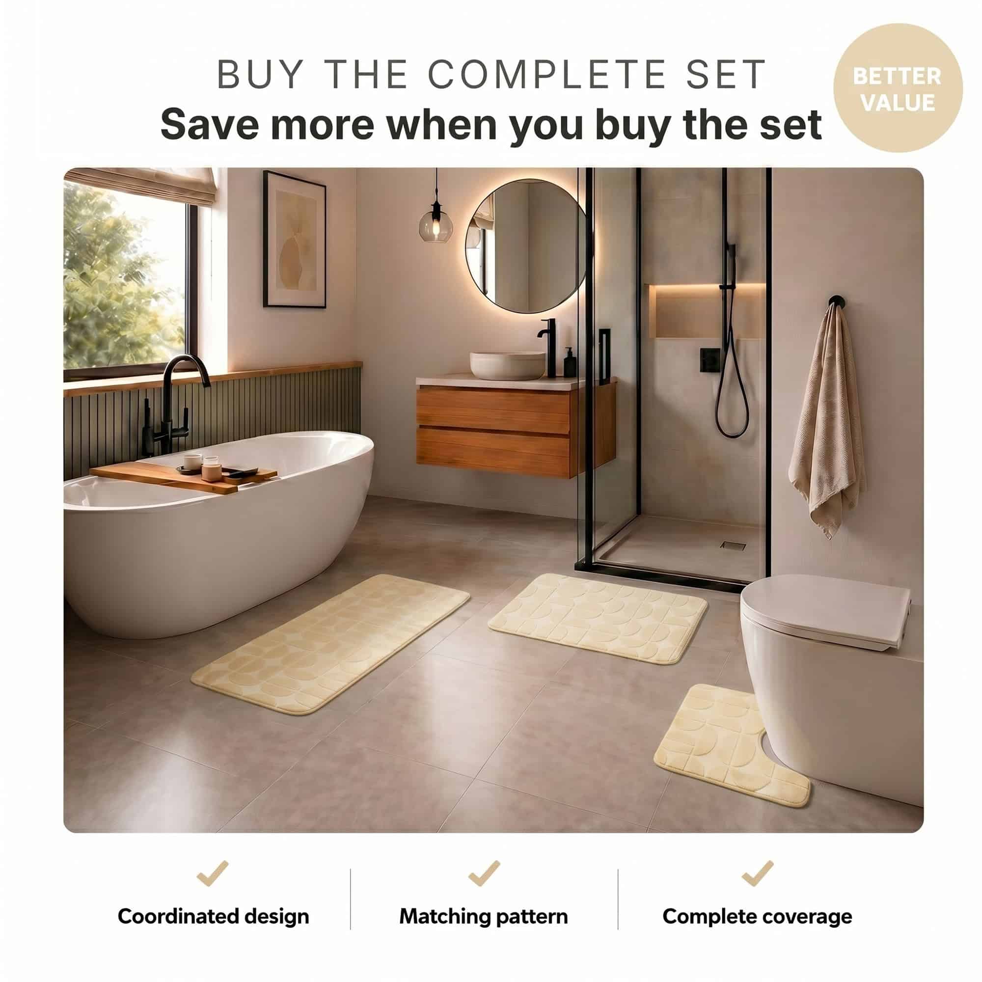 evideco-demi-lune-lot-3-tapis-salle-de-bain-cr-me image 5