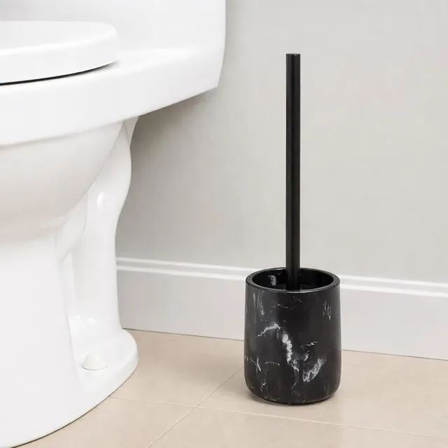 evideco-brosse-wc-marbre-noir-avec-support-r-sine image 1
