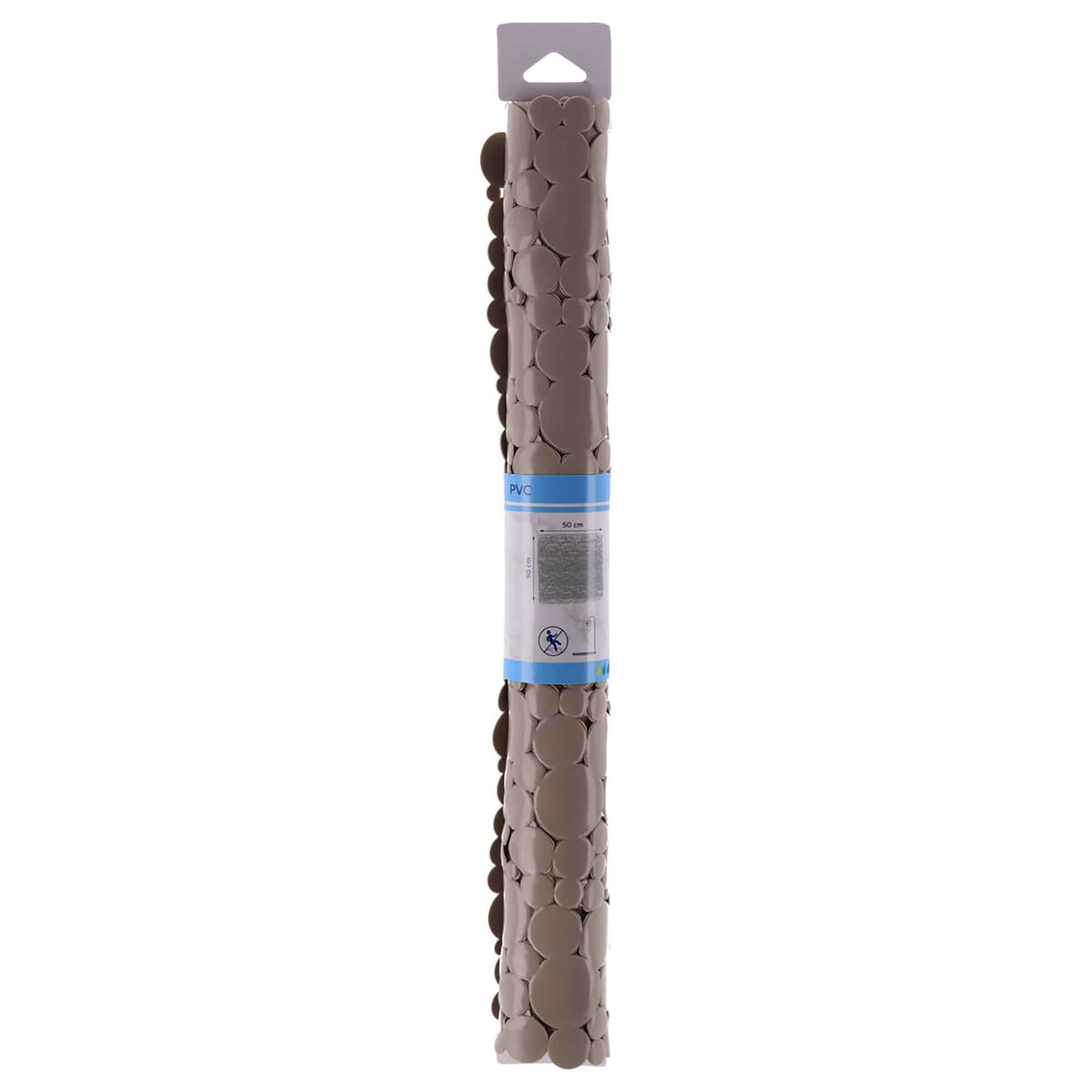 evideco-shower-accessories-tapis-douche-carr-taupe-bulles-50x50 image 5