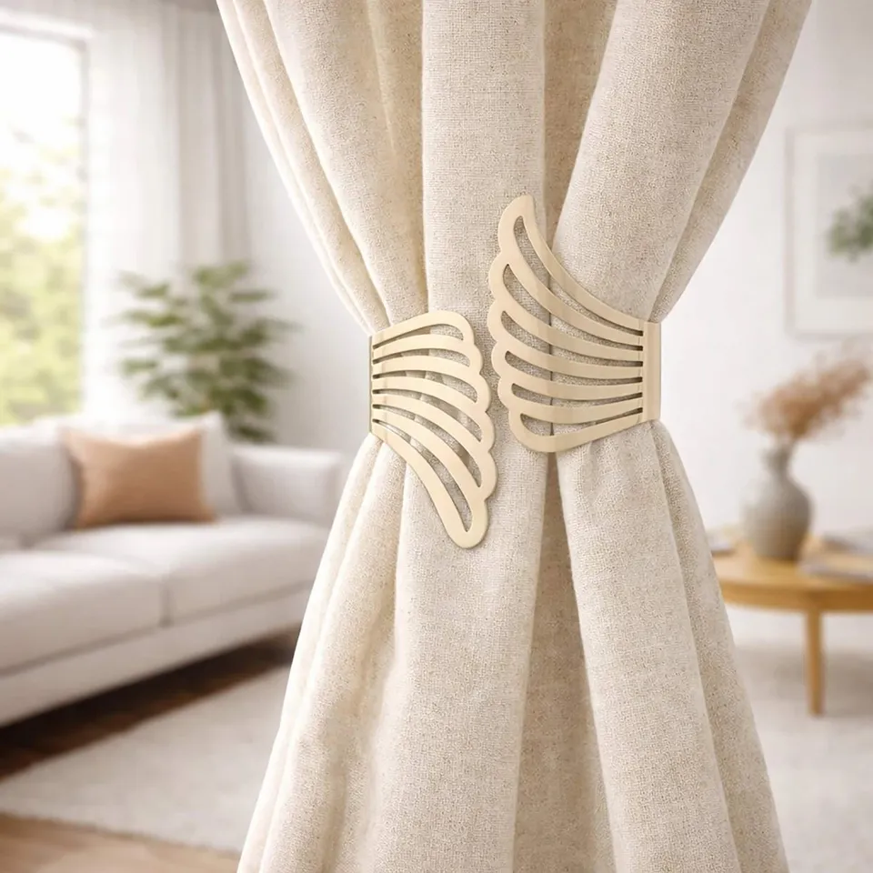 evideco-home-accessories-embrasse-rideau-m-tal-dor-ailes image 1