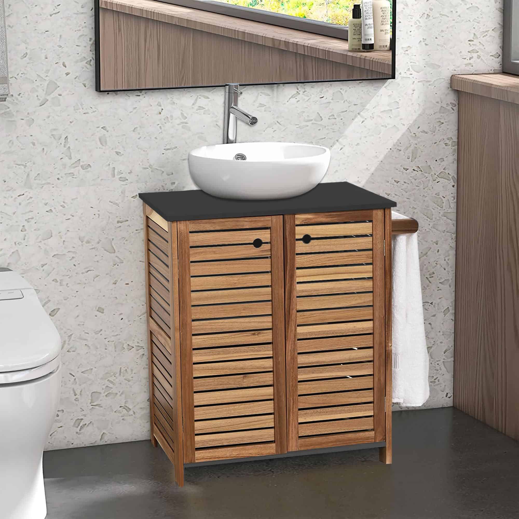 evideco-elements-meuble-sous-lavabo-marron-gris-2-portes image 4