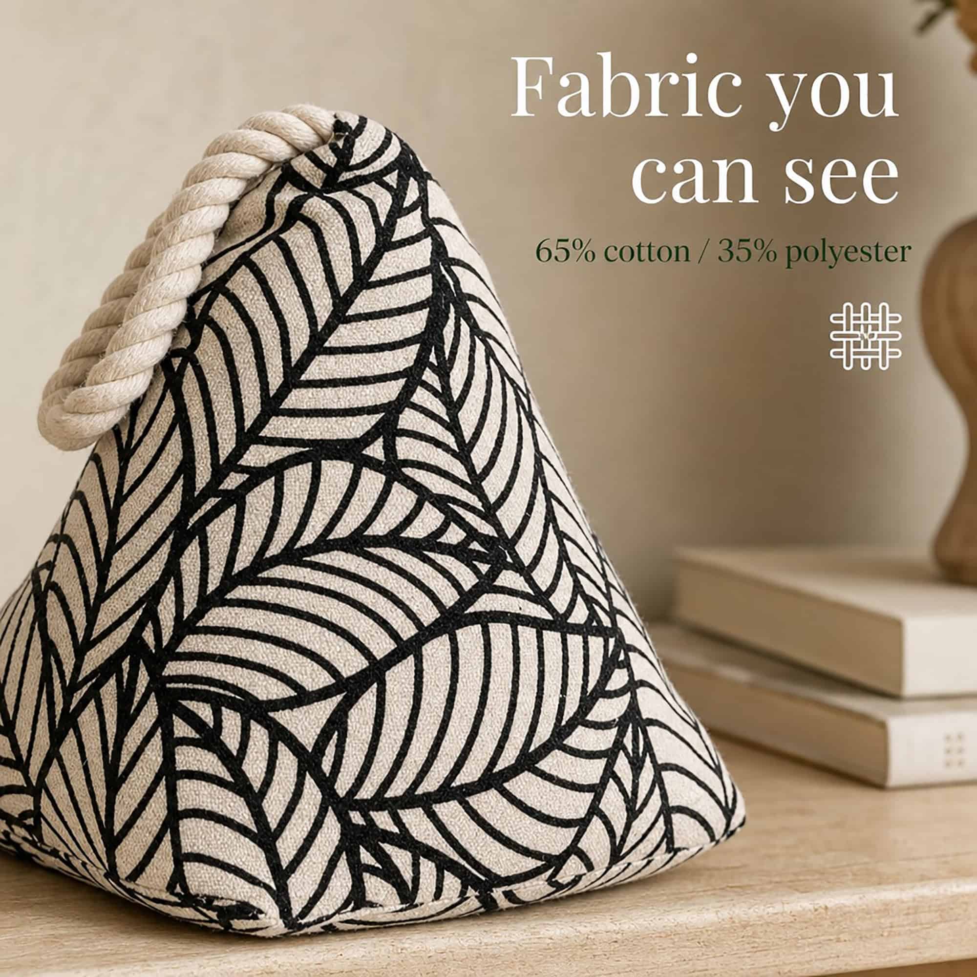 evideco-home-accessories-cale-porte-sac-jungle-noir-coton image 5