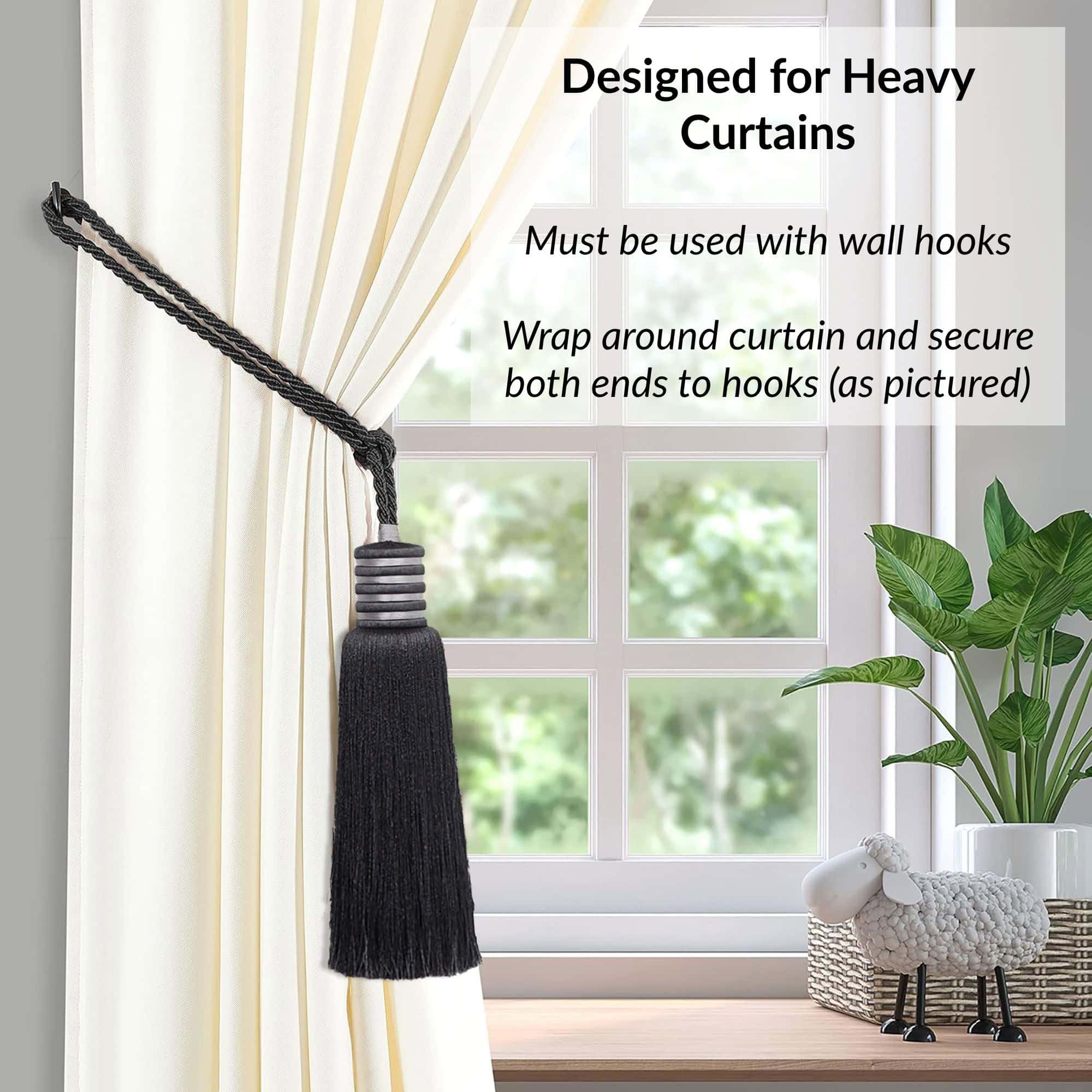 evideco-embrasse-rideau-noir-nuit-pompon-84-cm image 7