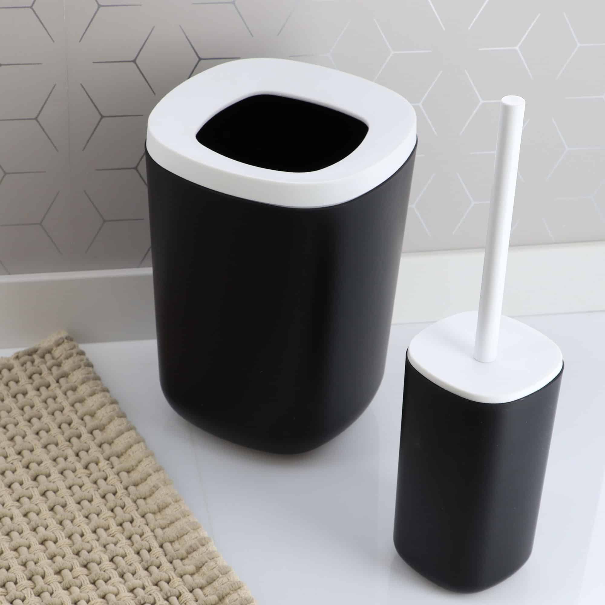 evideco-6-pi-ces-ensemble-salle-de-bain-noir-mat-moderne image 3