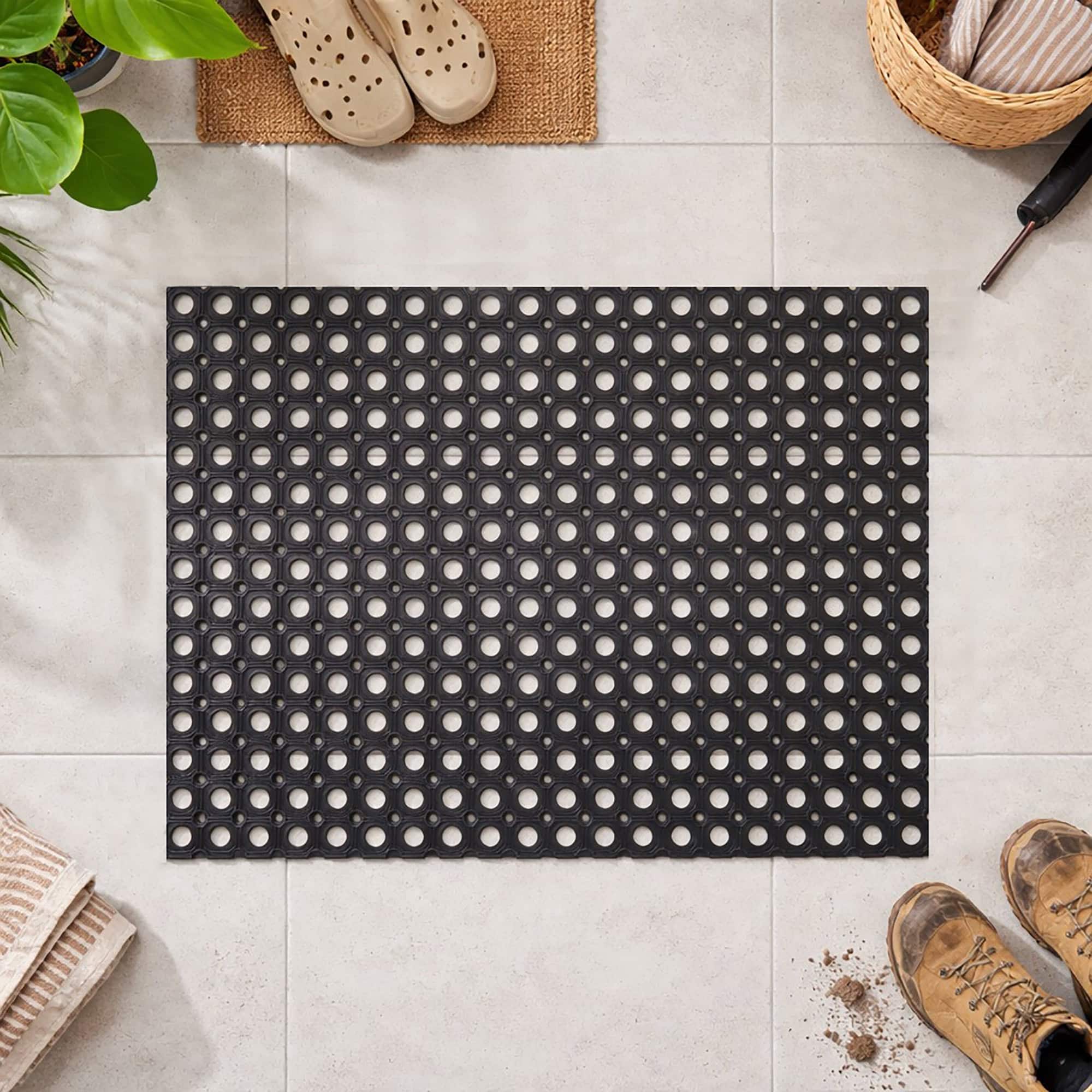 evideco-home-accessories-paillasson-caoutchouc-noir-61x81-cm-antid-rapant image 1