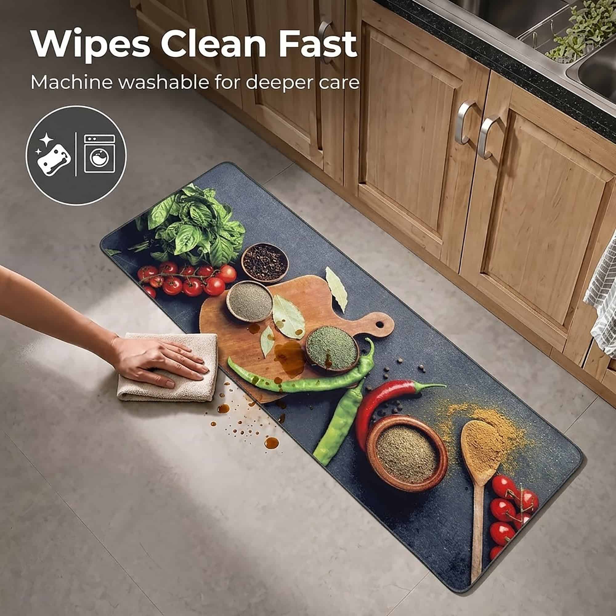 evideco-home-accessories-tapis-de-cuisine-herbes-50x120-cm image 3