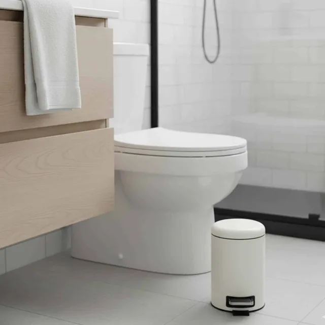 evideco-poubelle-salle-de-bain-m-tal-blanc-3-litres image 1