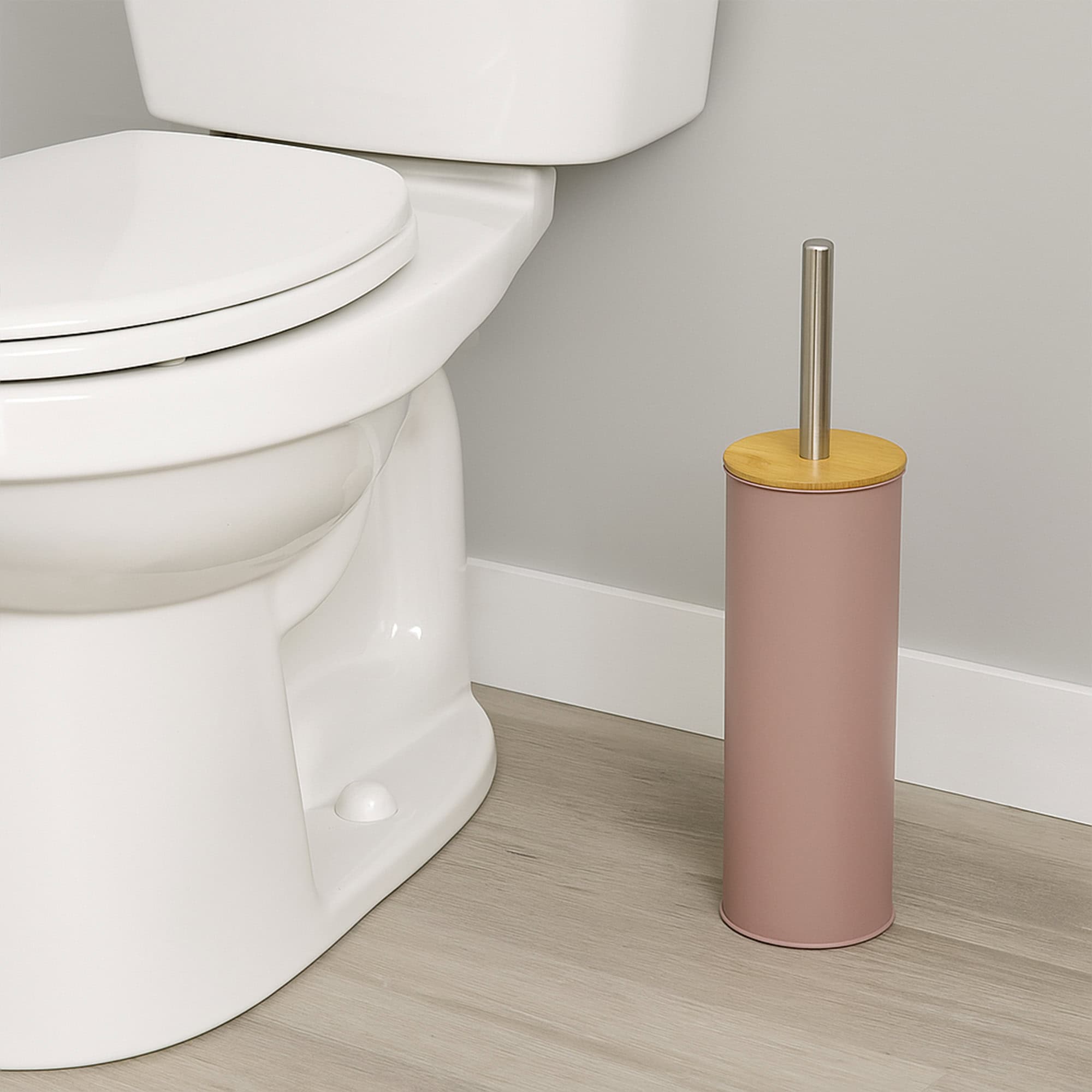 evideco-brosse-wc-avec-support-cappuccino-couvercle-bambou image 1