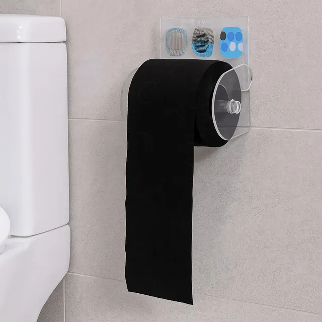 evideco-street-art-porte-papier-toilette-ventouse-bleu-gris image 1