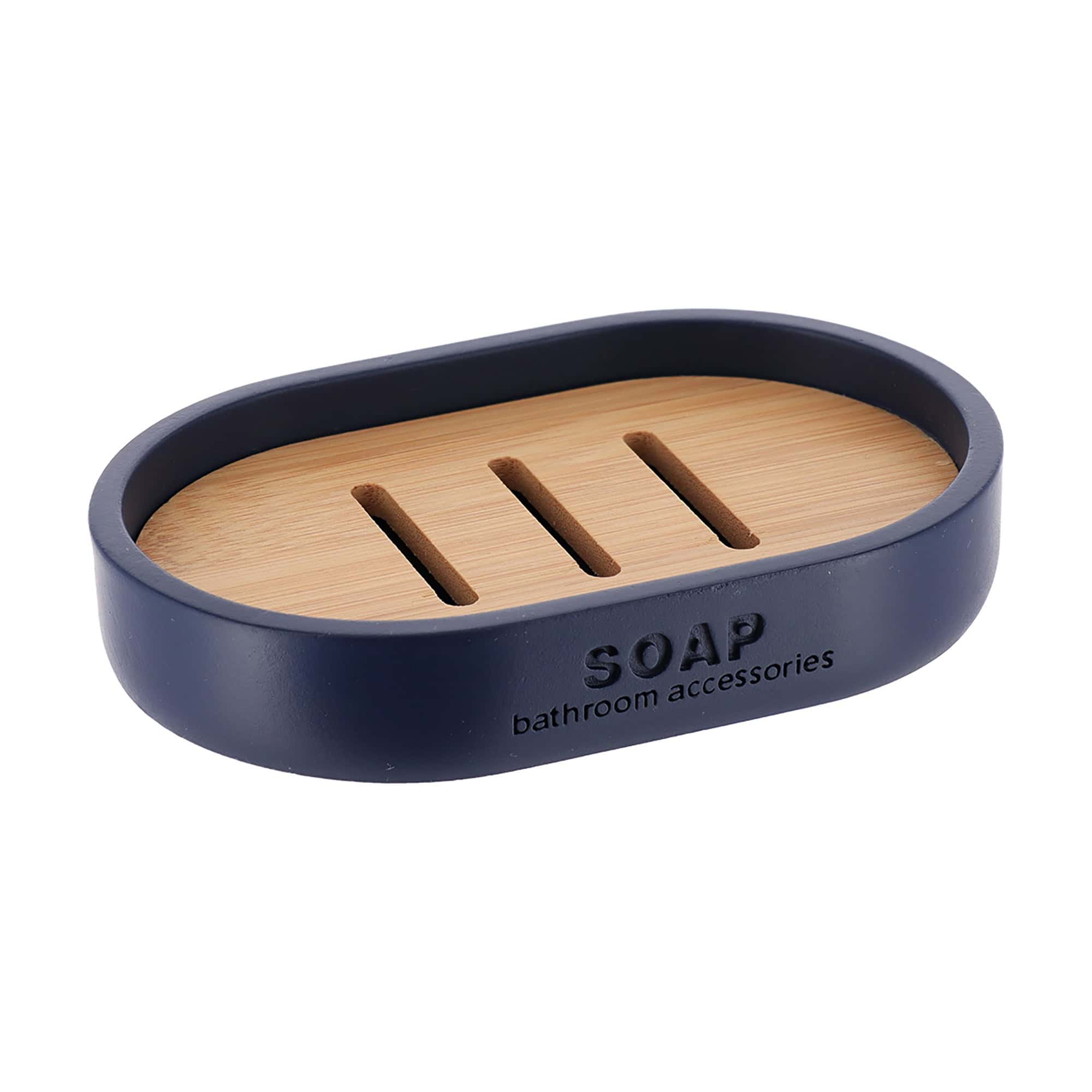evideco-bathroom-accessories-porte-savon-bleu-marine-bambou image 8