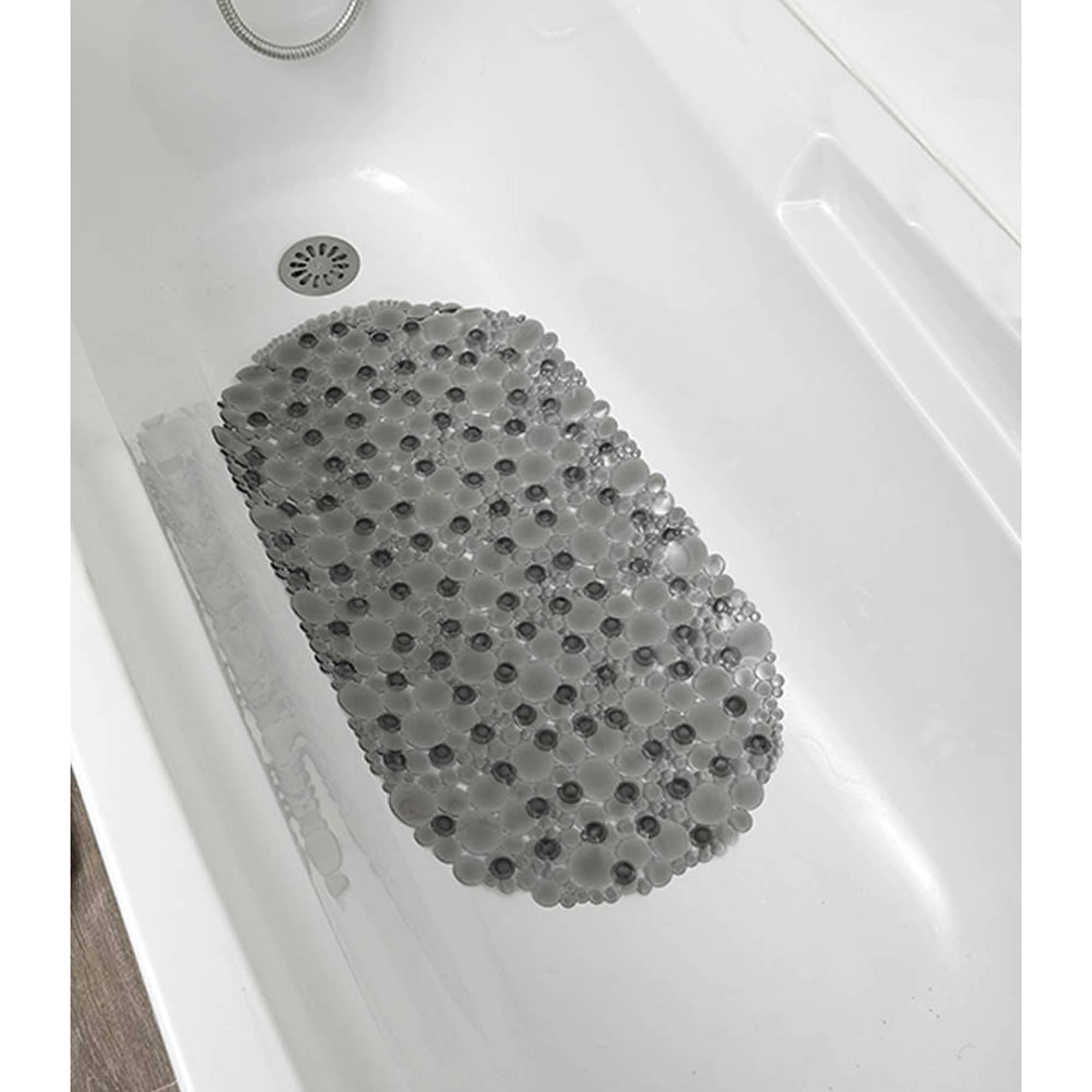 evideco-tapis-de-baignoire-antid-rapant-gris-bulles-oval image 4