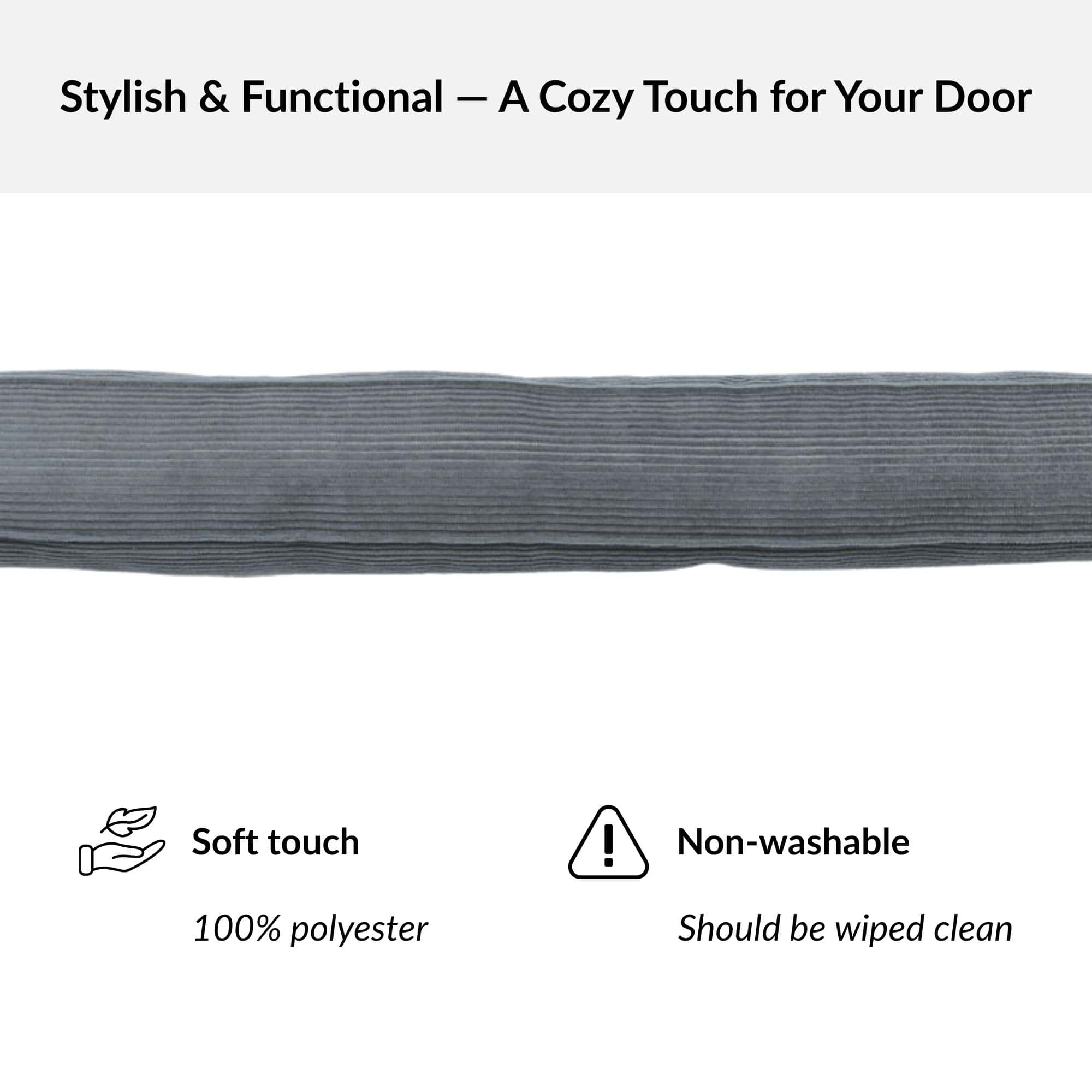 evideco-home-accessories-bas-de-porte-velours-gris-graphite-81-cm image 5
