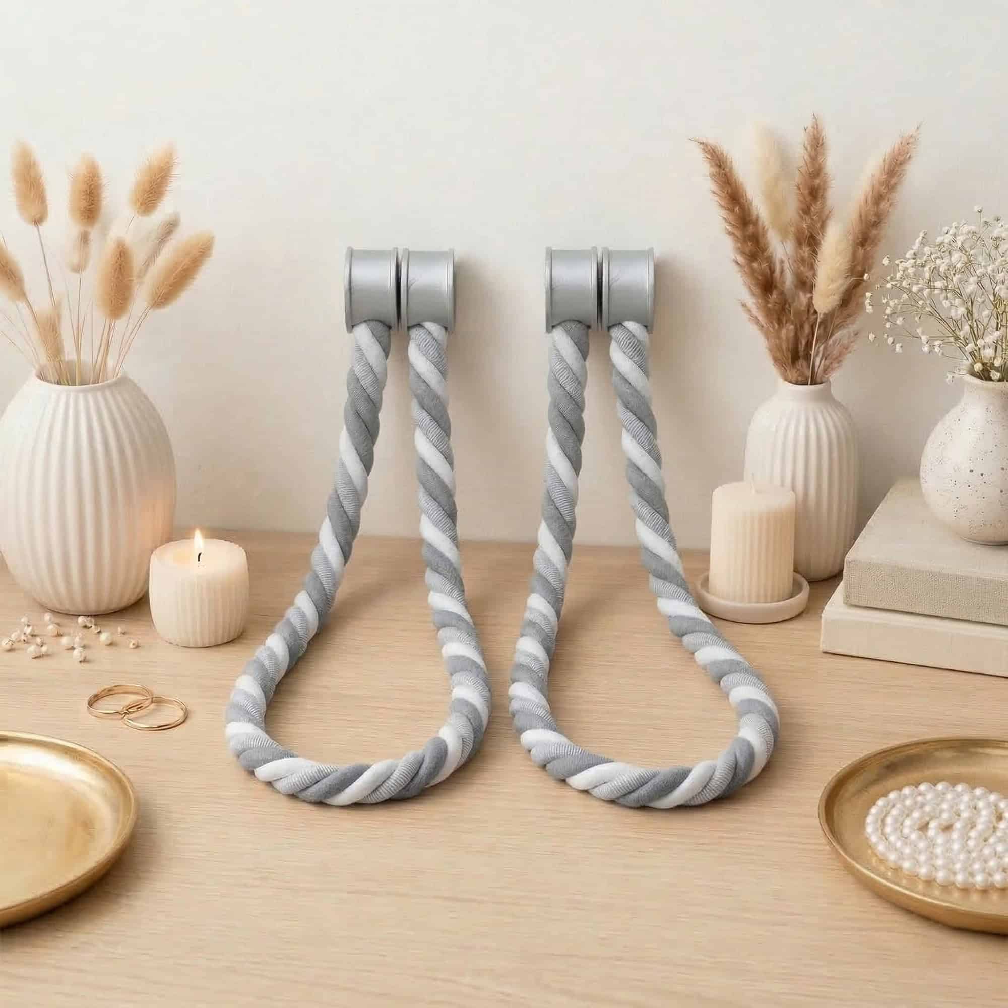 evideco-home-accessories-embrasse-corde-tress-e-grise-lot-2 image 1