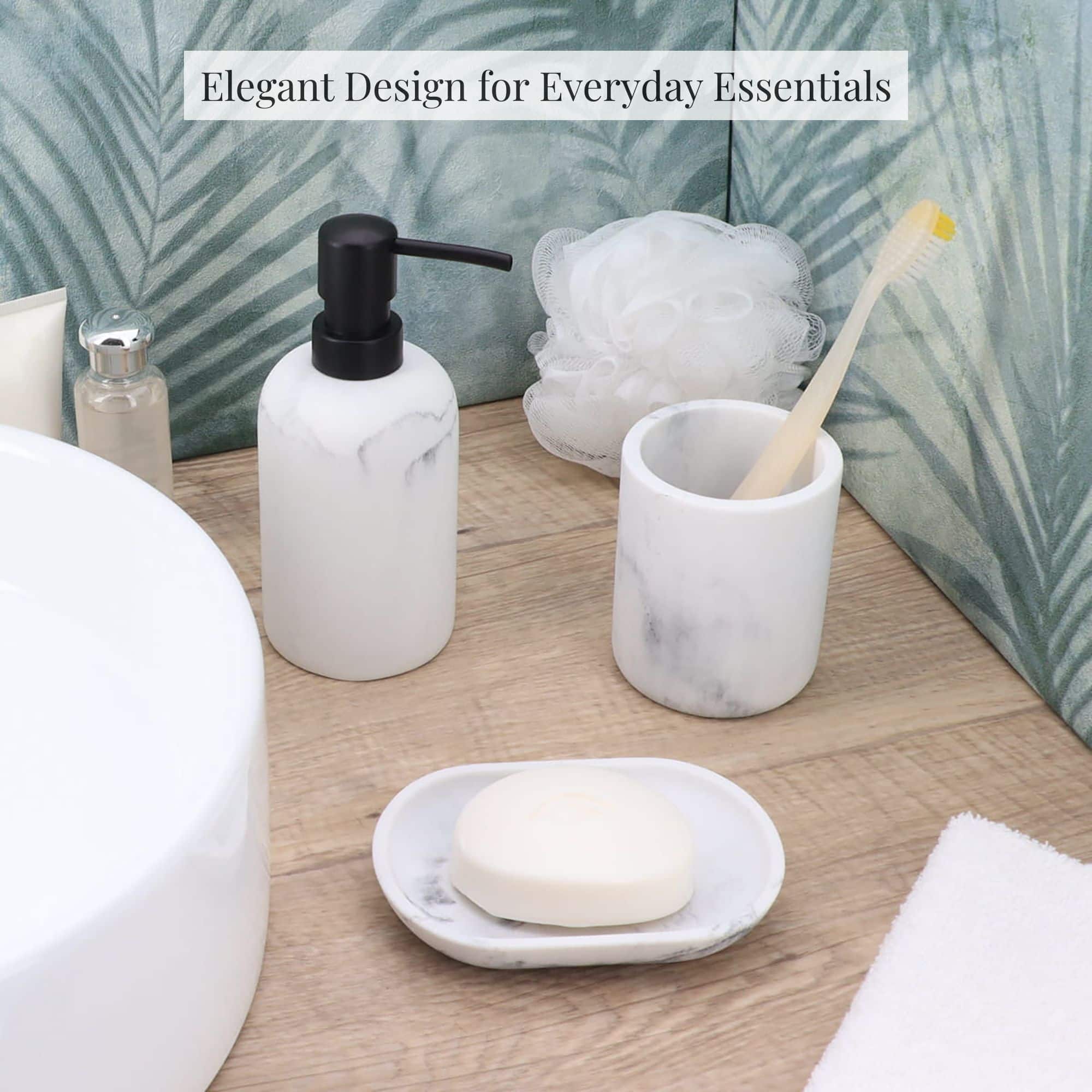 evideco-ensemble-salle-de-bain-marbre-blanc-4-pi-ces-r-sine image 2