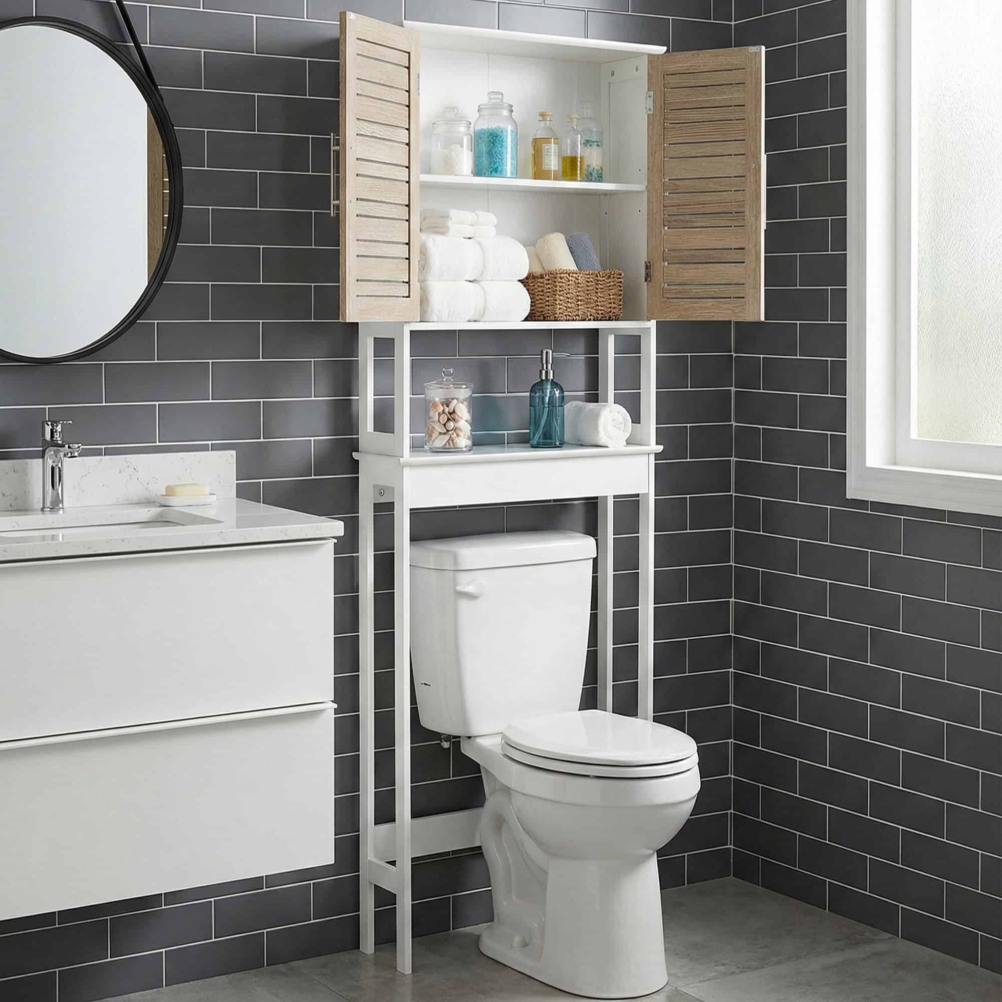 evideco-stockholm-meuble-dessus-wc-2-portes-blanc-ch-ne-tag-re image 4