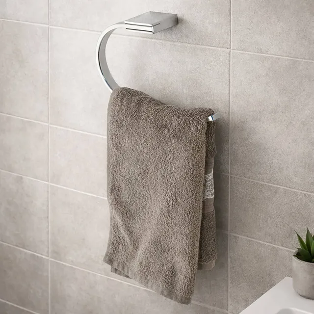 evideco-home-accessories-anneau-porte-serviette-mural-inox image 1