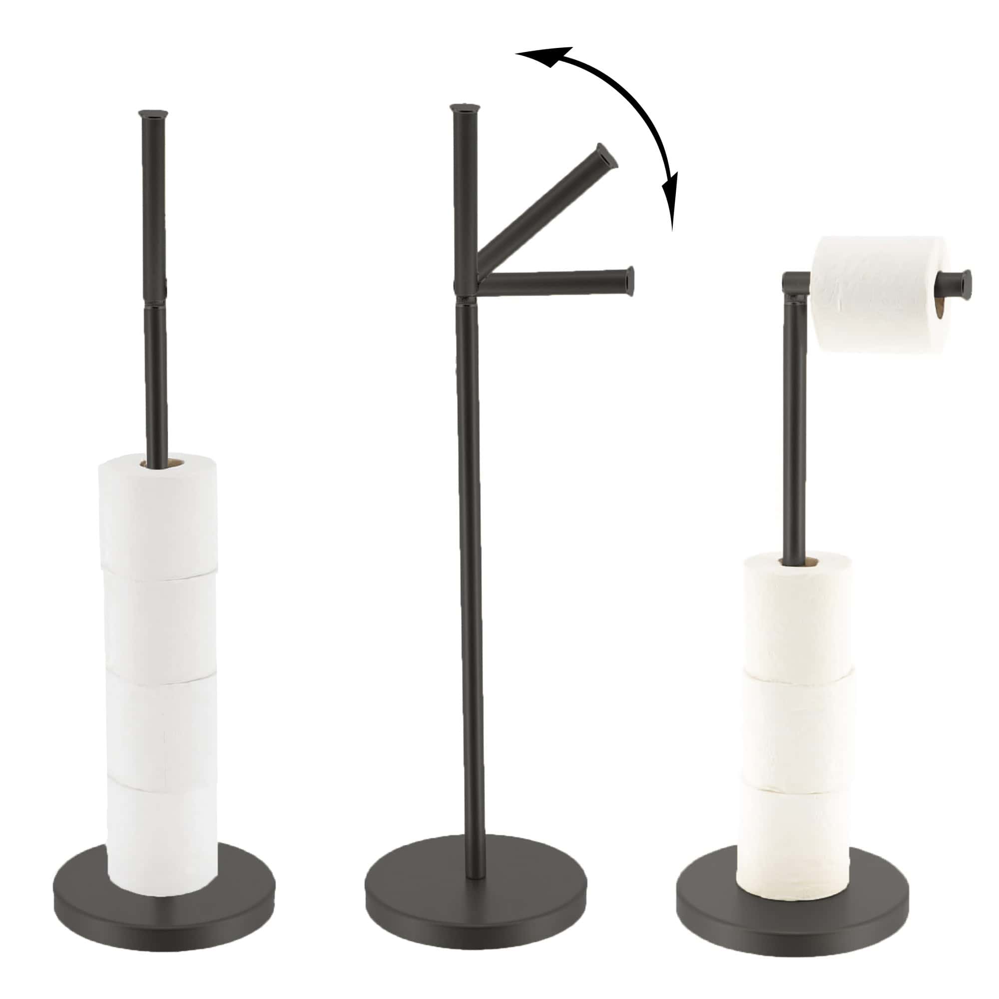 evideco-porte-papier-toilette-sur-pied-noir-m-tal-r-serve image 5