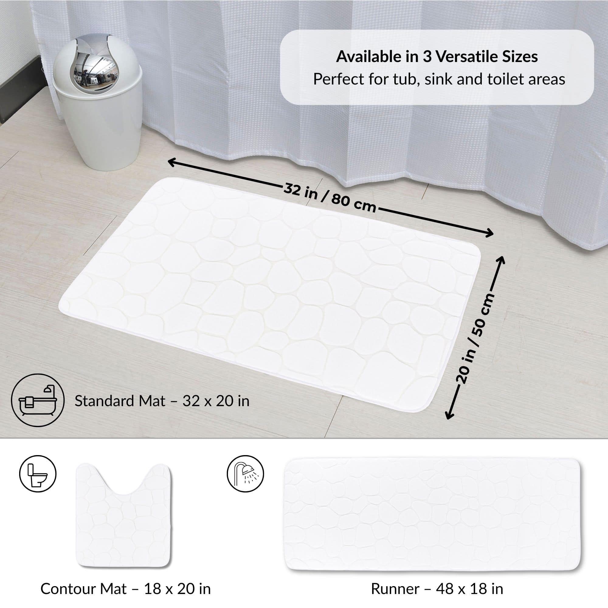 evideco-pebble-tapis-de-bain-blanc-galets-m-moire-de-forme image 4