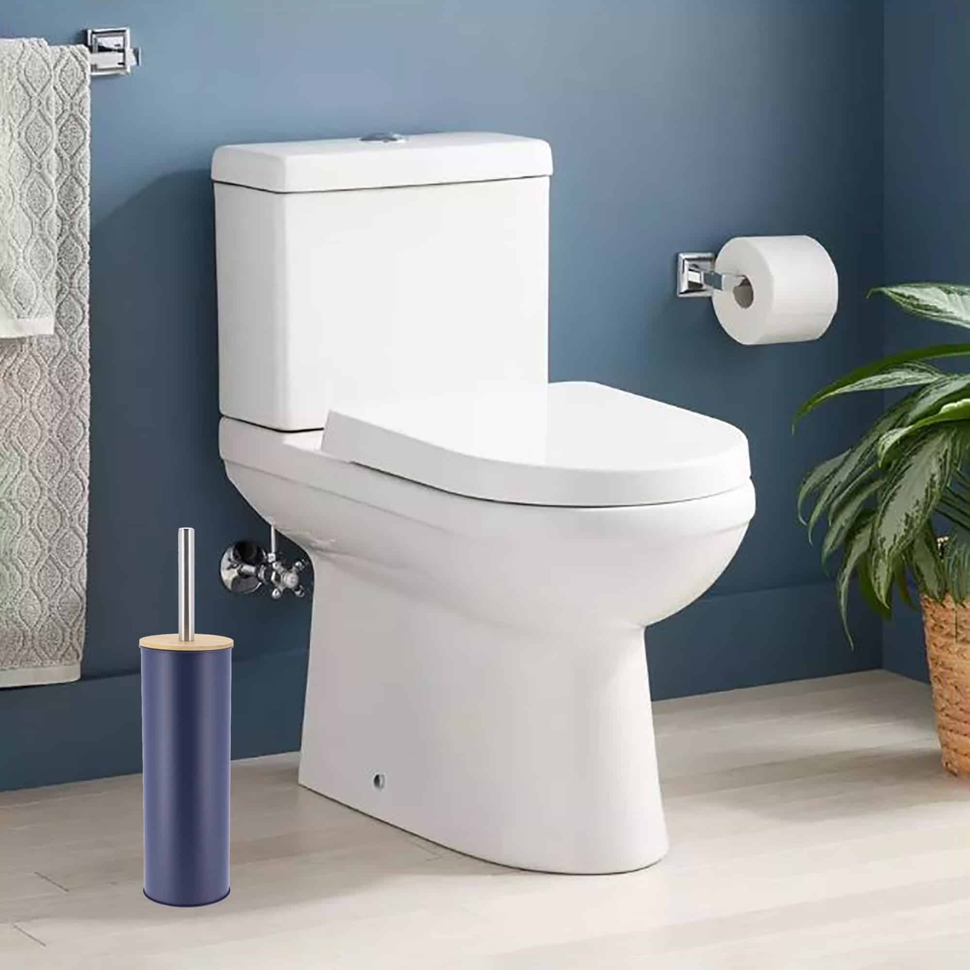 evideco-toilet-seats-brosse-wc-bleu-marine-m-tal-bambou image 3