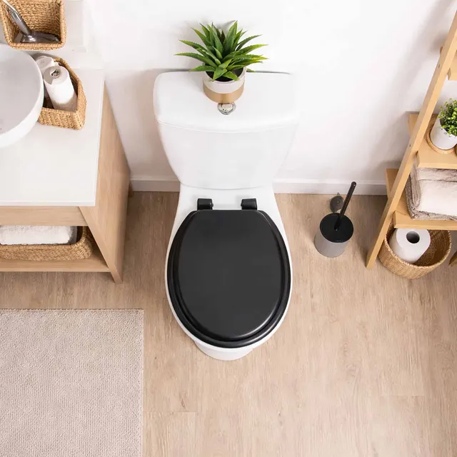 evideco-black-round-abattant-wc-rond-noir-bois-43-cm image 1