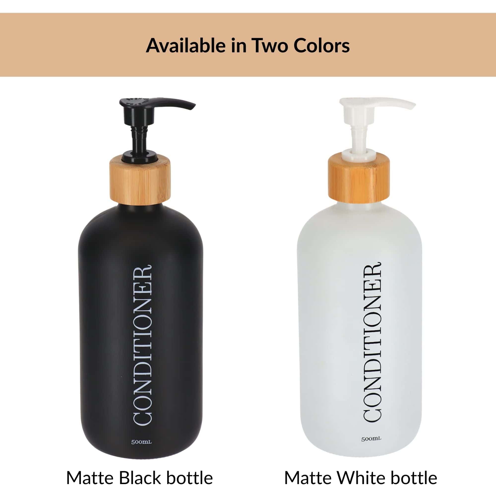 evideco-bathroom-accessories-distributeur-apr-s-shampoing-500-ml-noir-mat-verre image 8