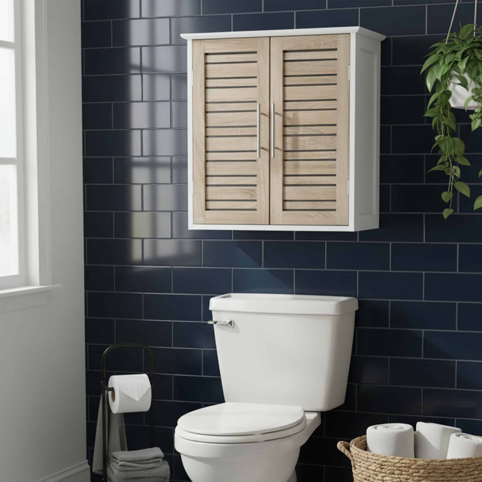 evideco-stockholm-armoire-murale-salle-de-bain-blanche-2-portes image 3