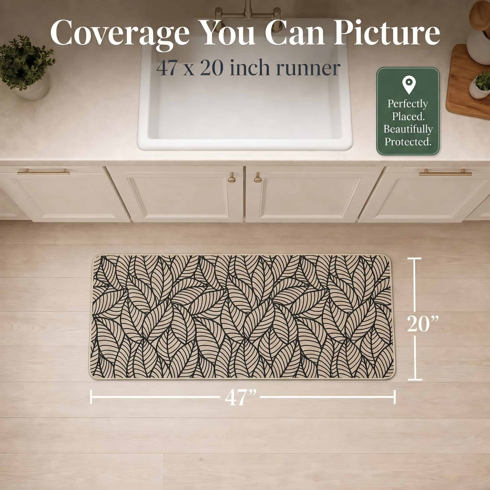 evideco-home-accessories-tapis-cuisine-feuilles-beige-47x20-pouces image 3