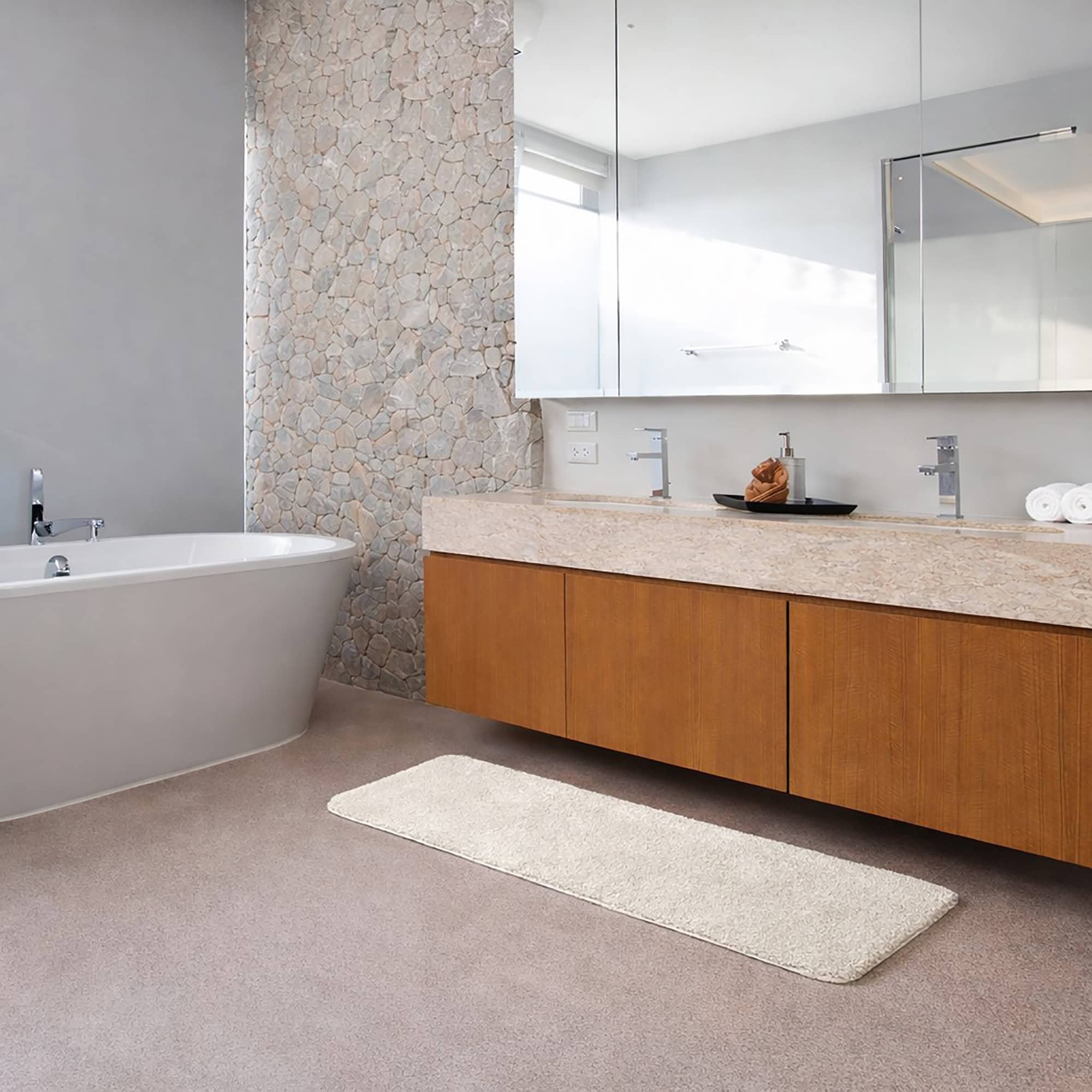 evideco-tapis-bain-cru-microfibre-122x51-cm image 2