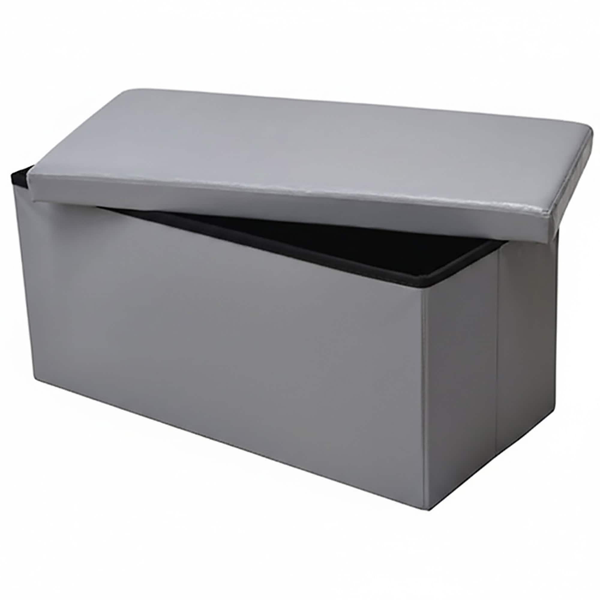 evideco-bathroom-storage-pouf-coffre-pliable-simili-cuir image 6