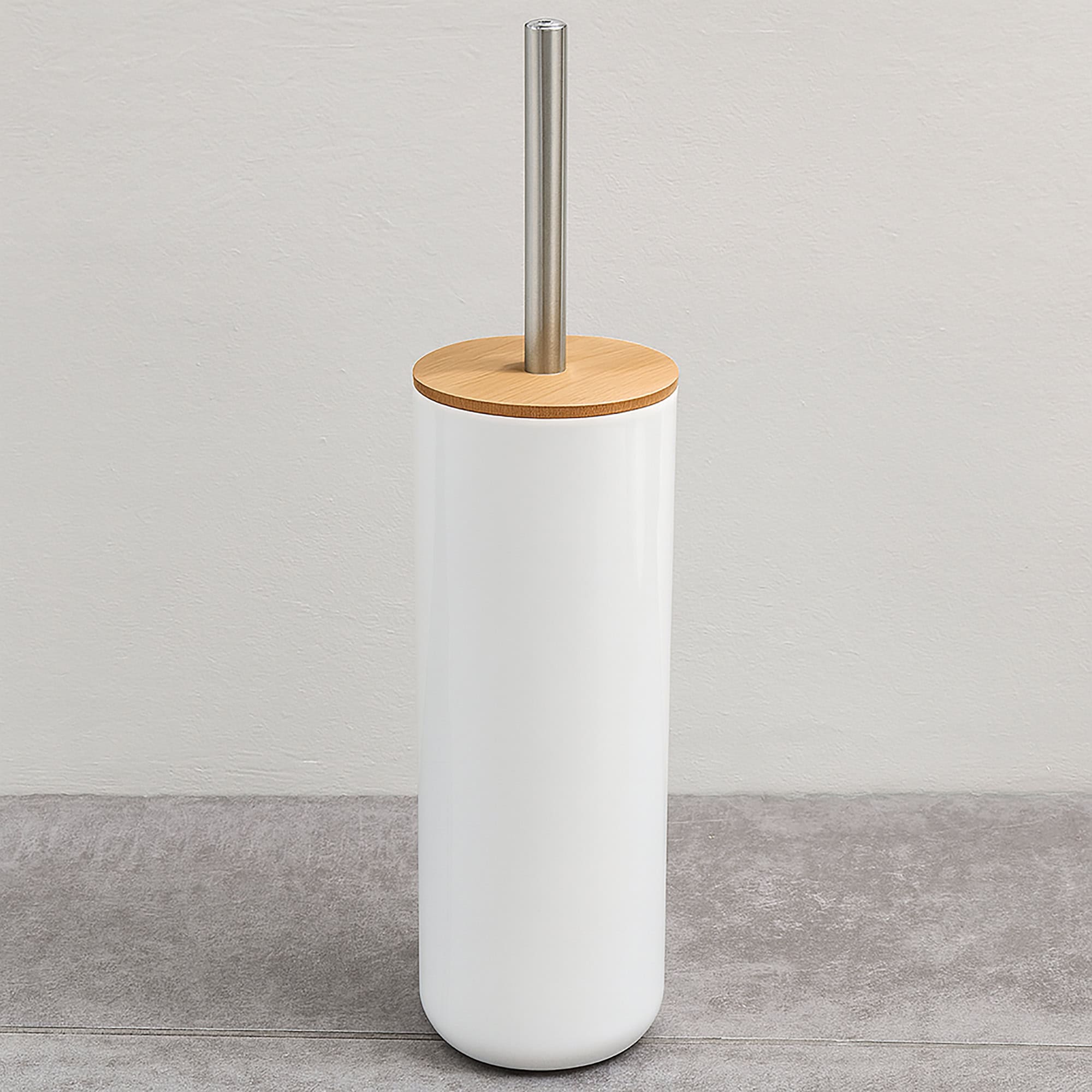 evideco-padang-brosse-wc-blanche-bambou-avec-support image 1