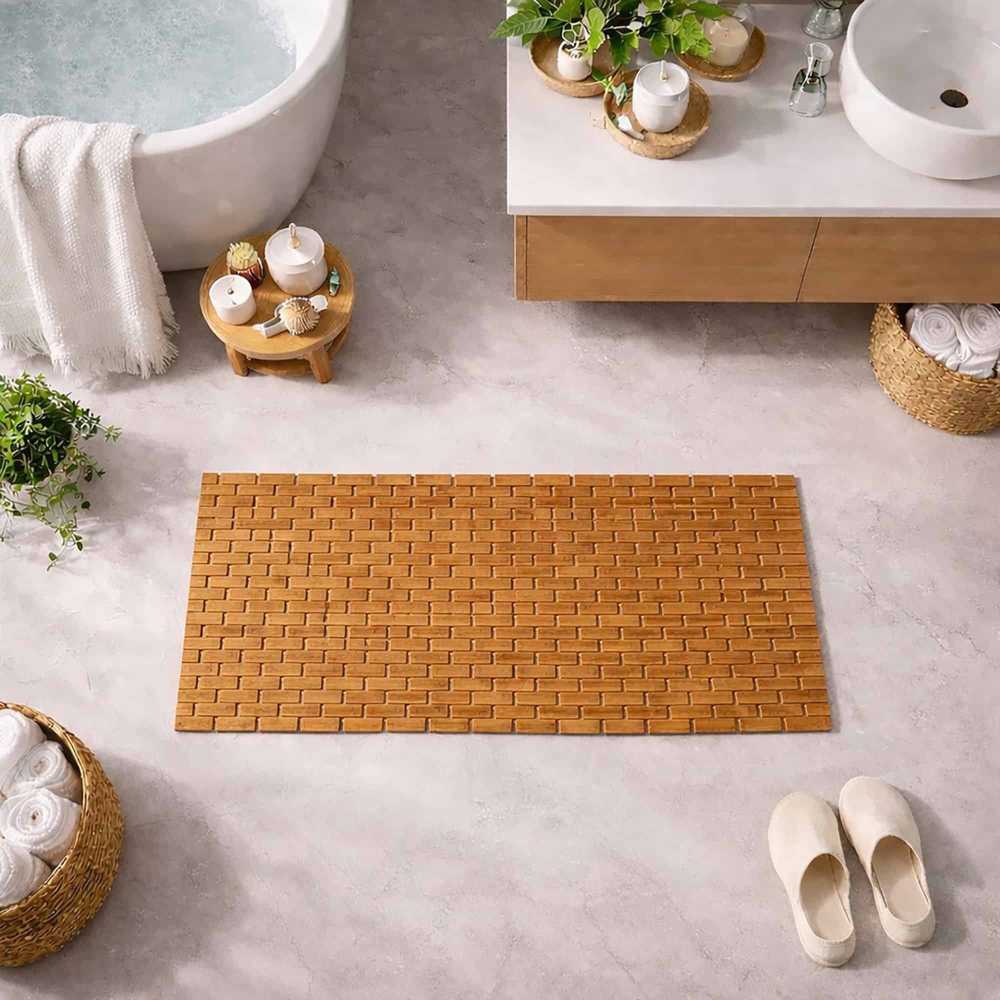 evideco-bathroom-mats-caillebotis-bambou-marron-clair-101x40-cm image 2