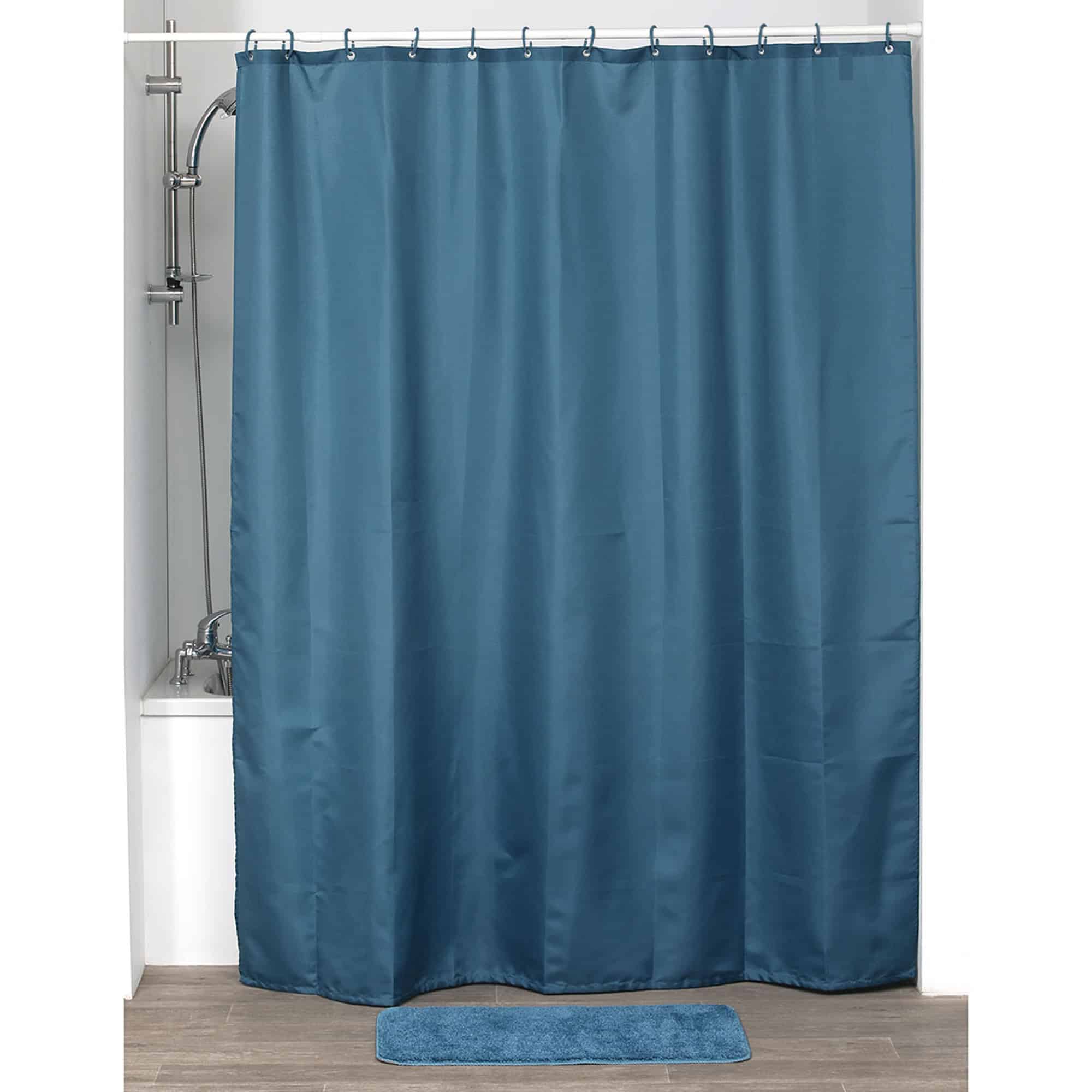 evideco-rideau-douche-bleu-tahitien-polyester-200x180-12-anneaux image 2