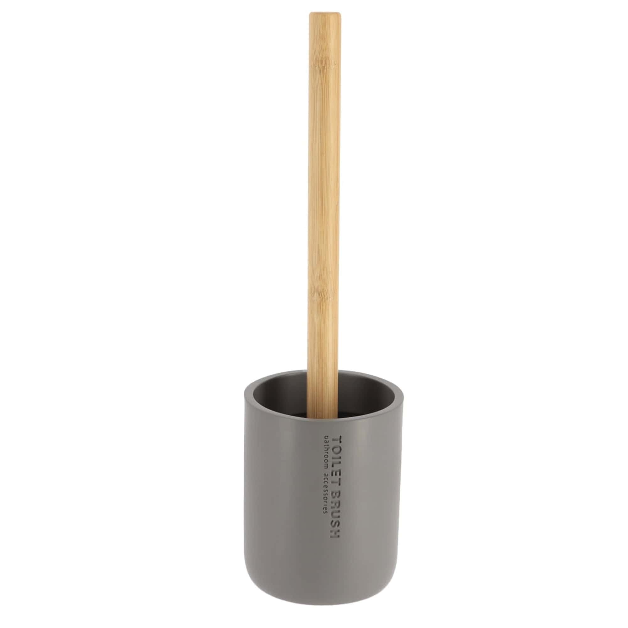 evideco-toilet-seats-brosse-wc-gris-mat-manche-bambou-polyresine image 7