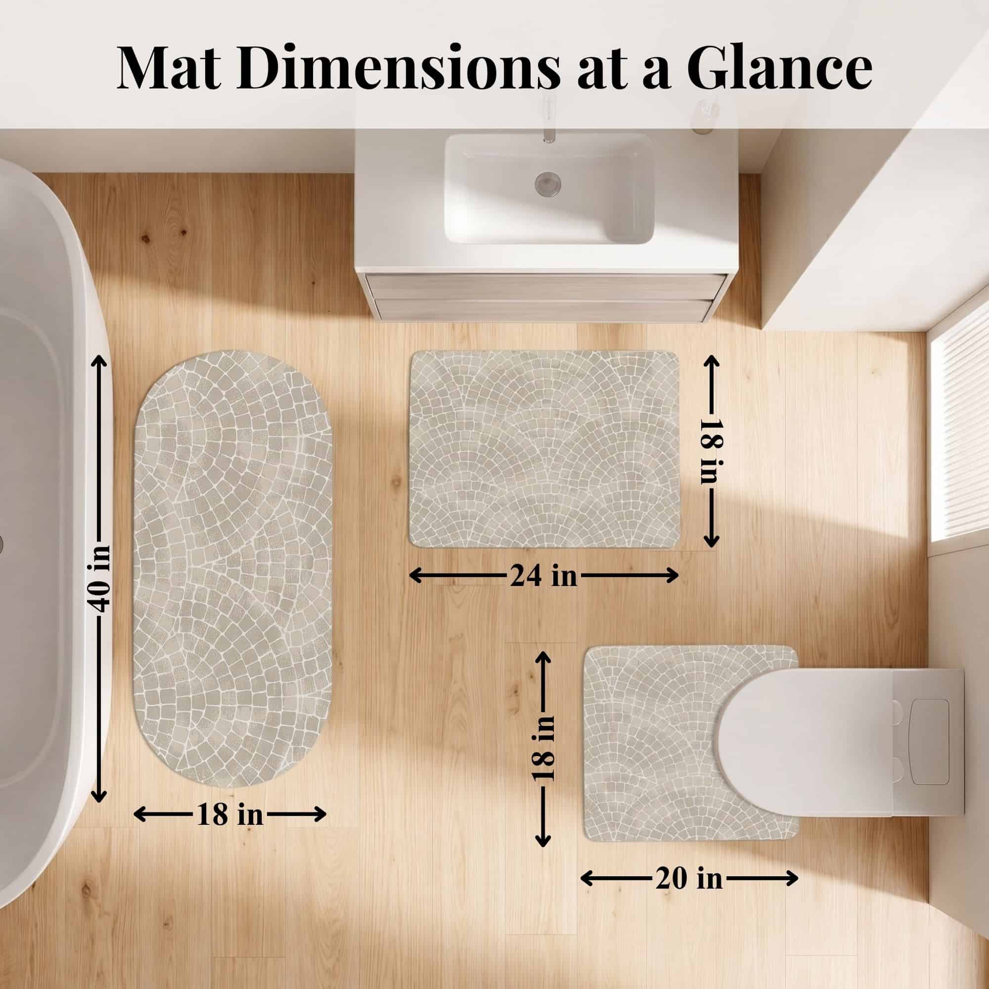 evideco-mosaic-stone-lot-3-tapis-salle-de-bain-mosa-que-beige image 7