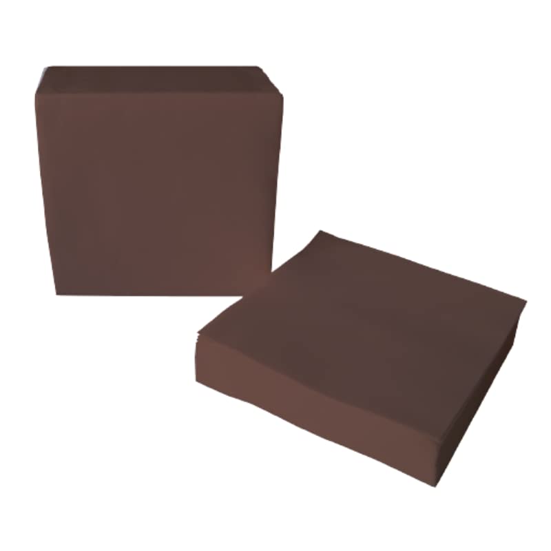 dstock60-serviettes-jetables-airlaid-chocolat-40x40-lot-60 image 1