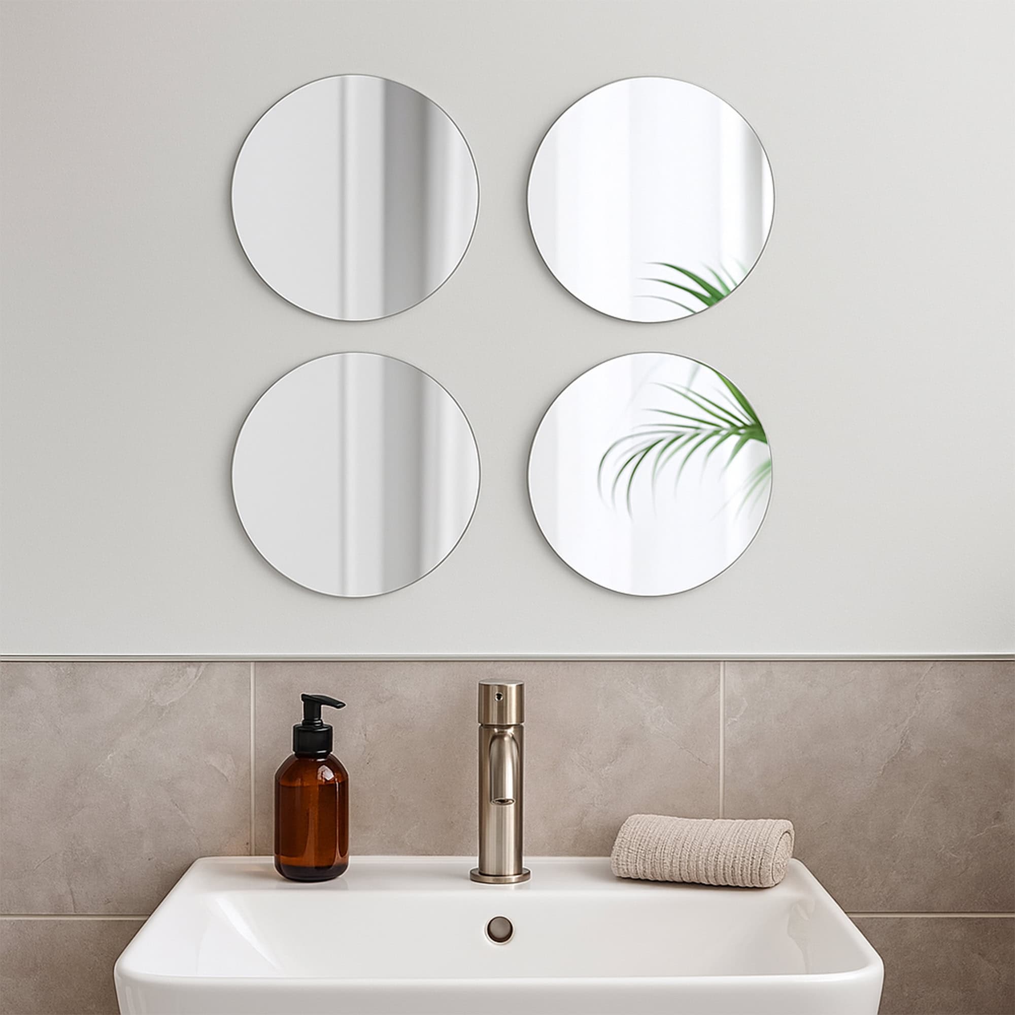 evideco-bathroom-accessories-miroir-adh-sif-rond-lot-4 image 1