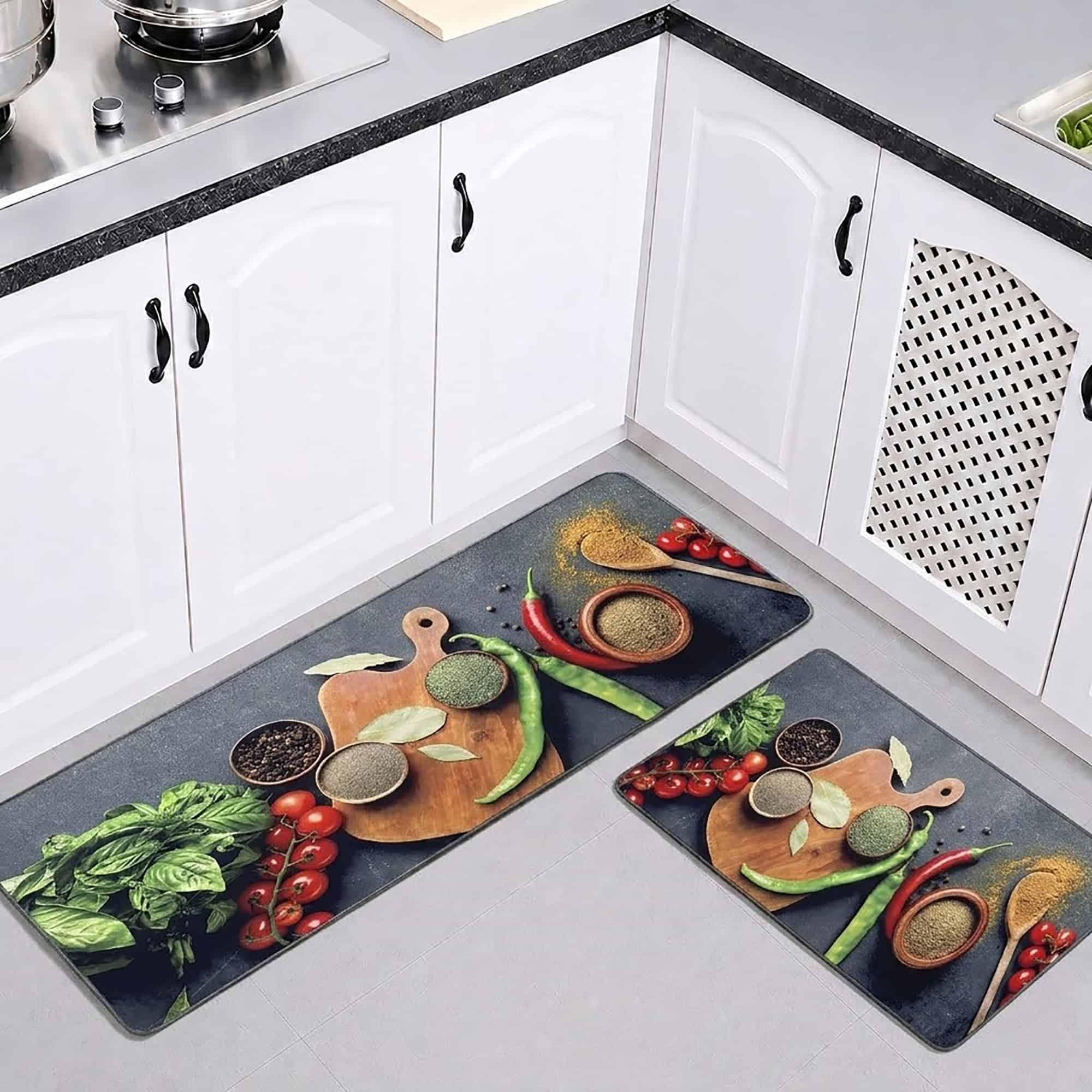 evideco-home-accessories-tapis-cuisine-herbes-lot-2-antid-rapant image 1
