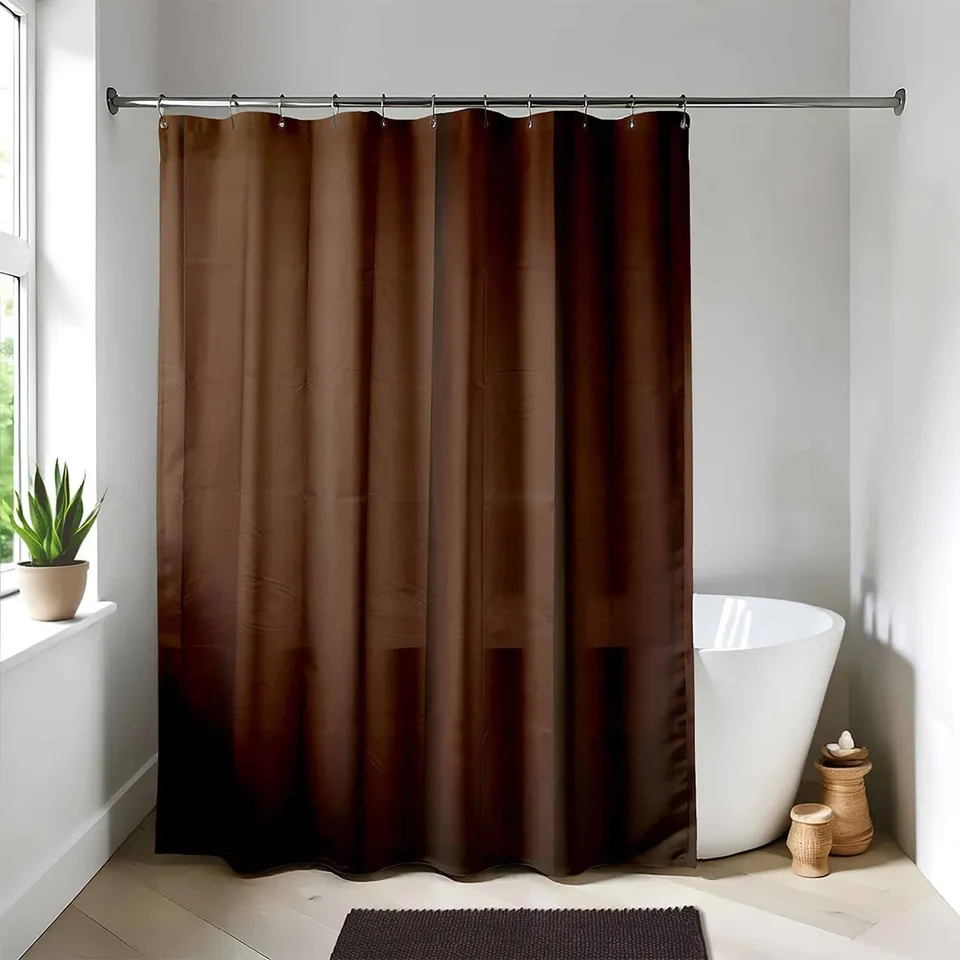 evideco-doublure-rideau-douche-marron-extra-long-180x200 image 1