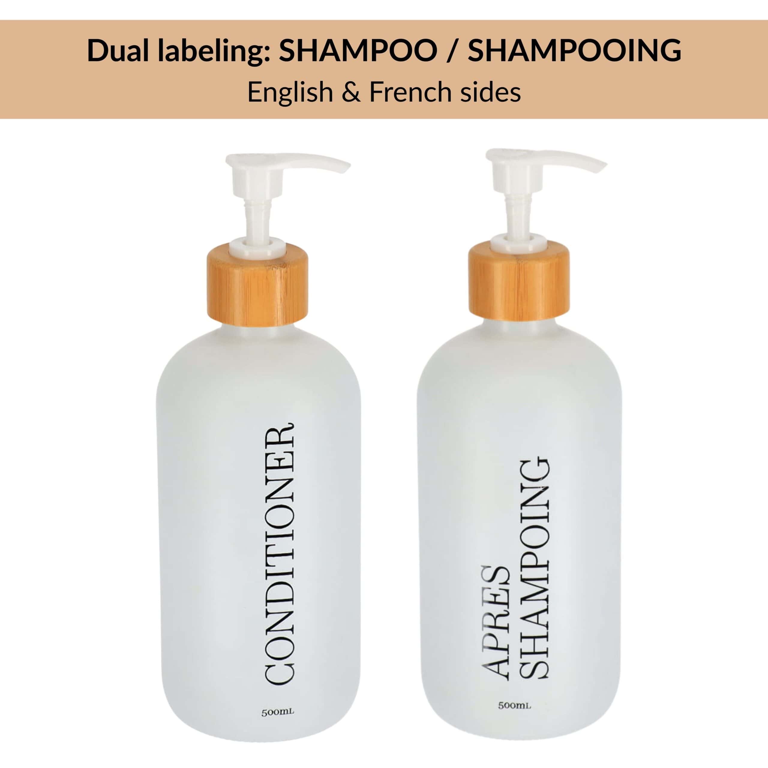 evideco-bathroom-accessories-distributeur-apr-s-shampoing-500-ml-blanc-mat-verre image 3