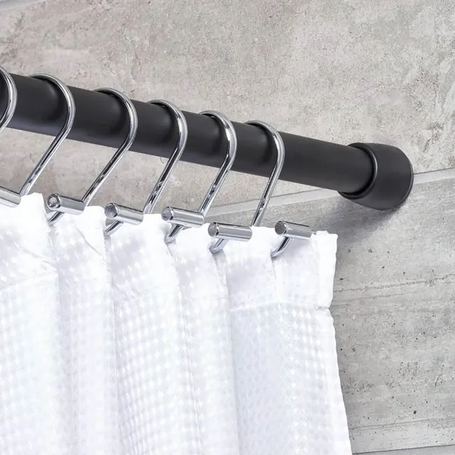evideco-home-accessories-tringle-douche-noire-extensible-sans-per-age image 1