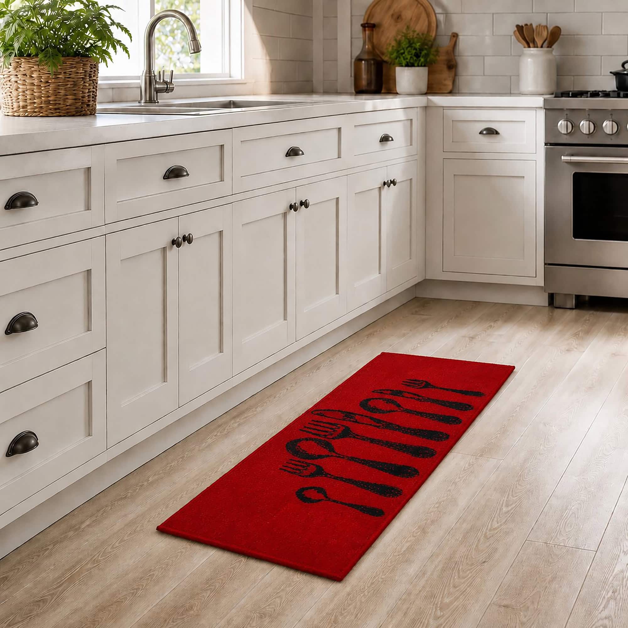 evideco-home-accessories-tapis-cuisine-couverts-rouge-122x51-cm-lavable image 8