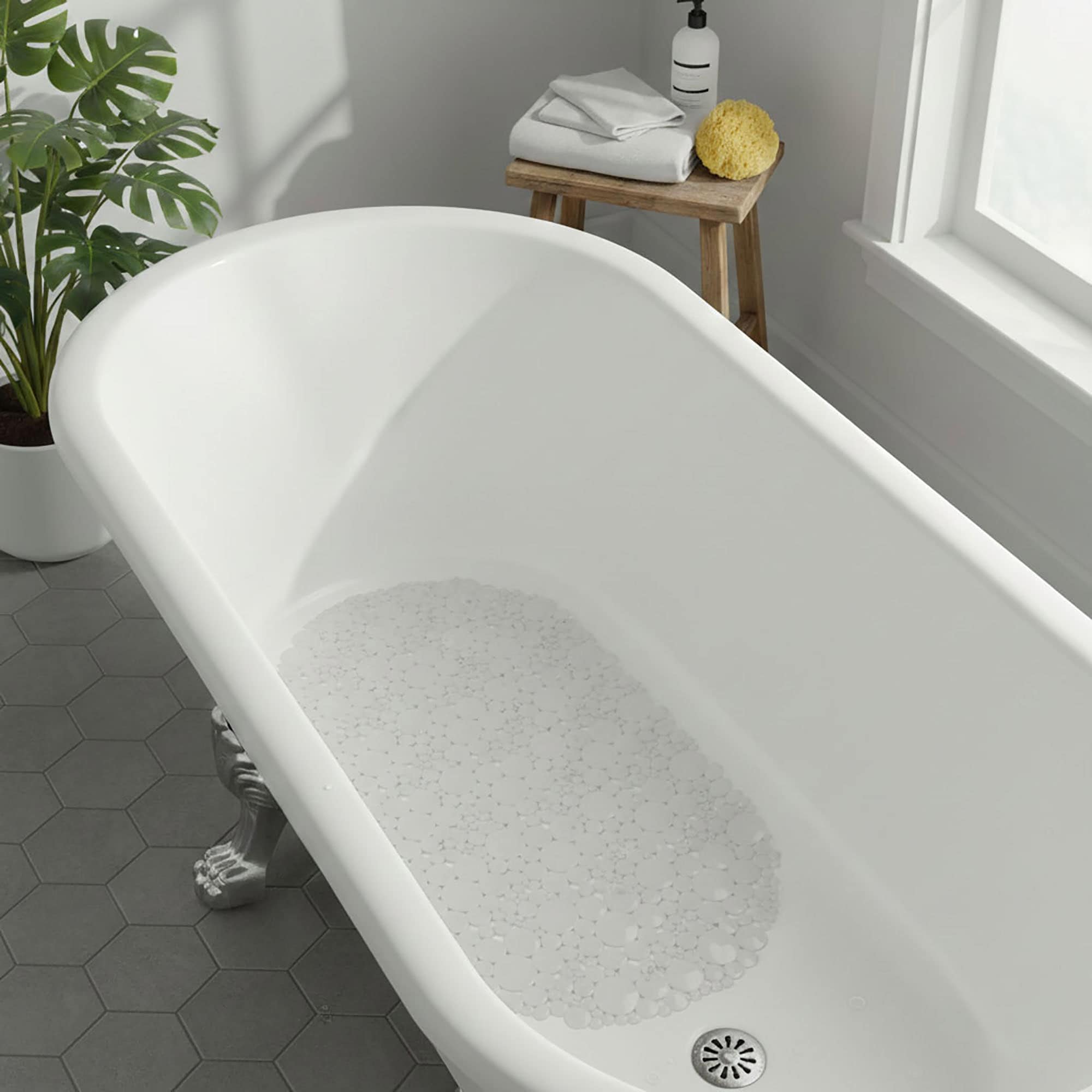 evideco-shower-accessories-tapis-baignoire-bulle-28x15-transp image 1