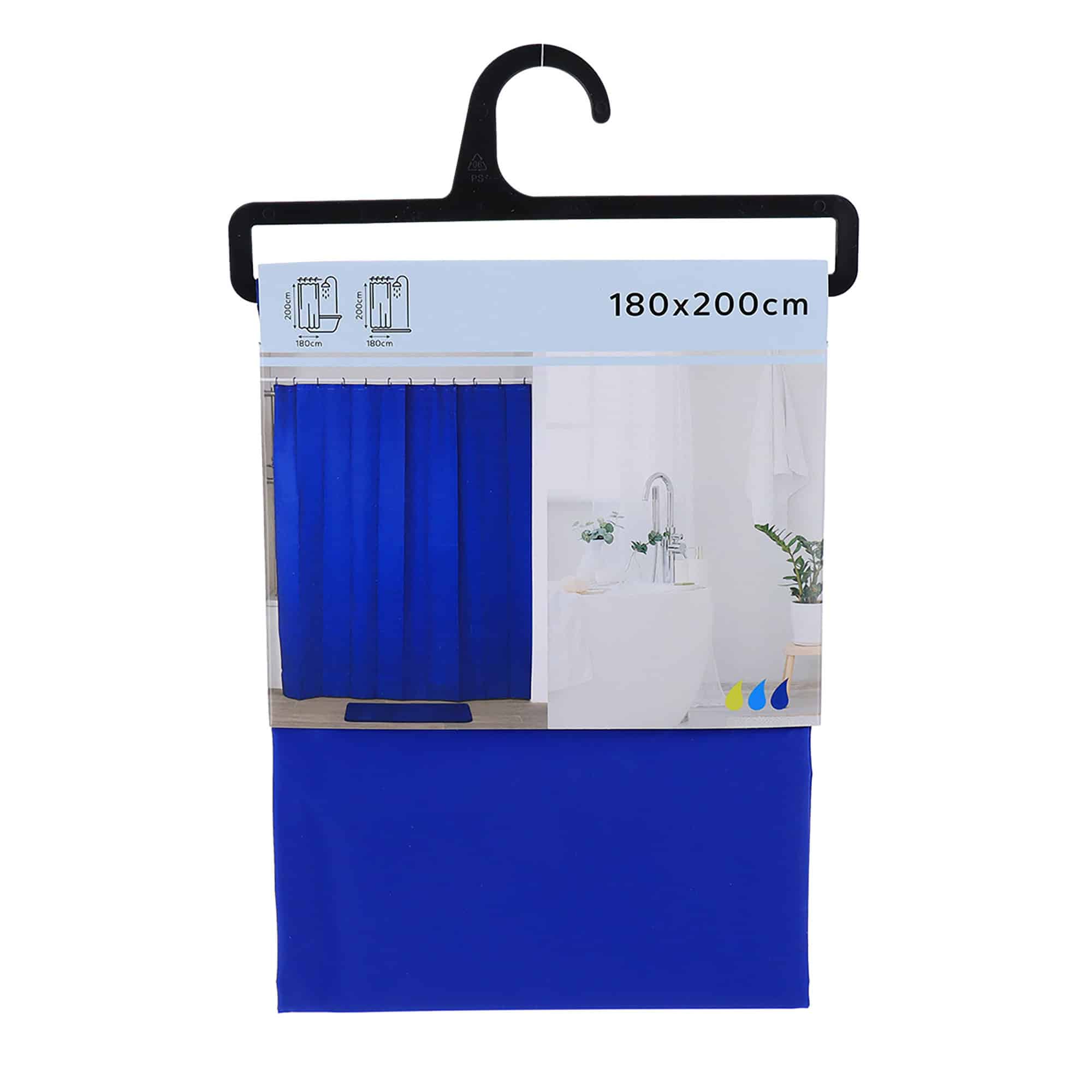 evideco-shower-accessories-rideau-douche-bleu-marine-71x79-peva image 8