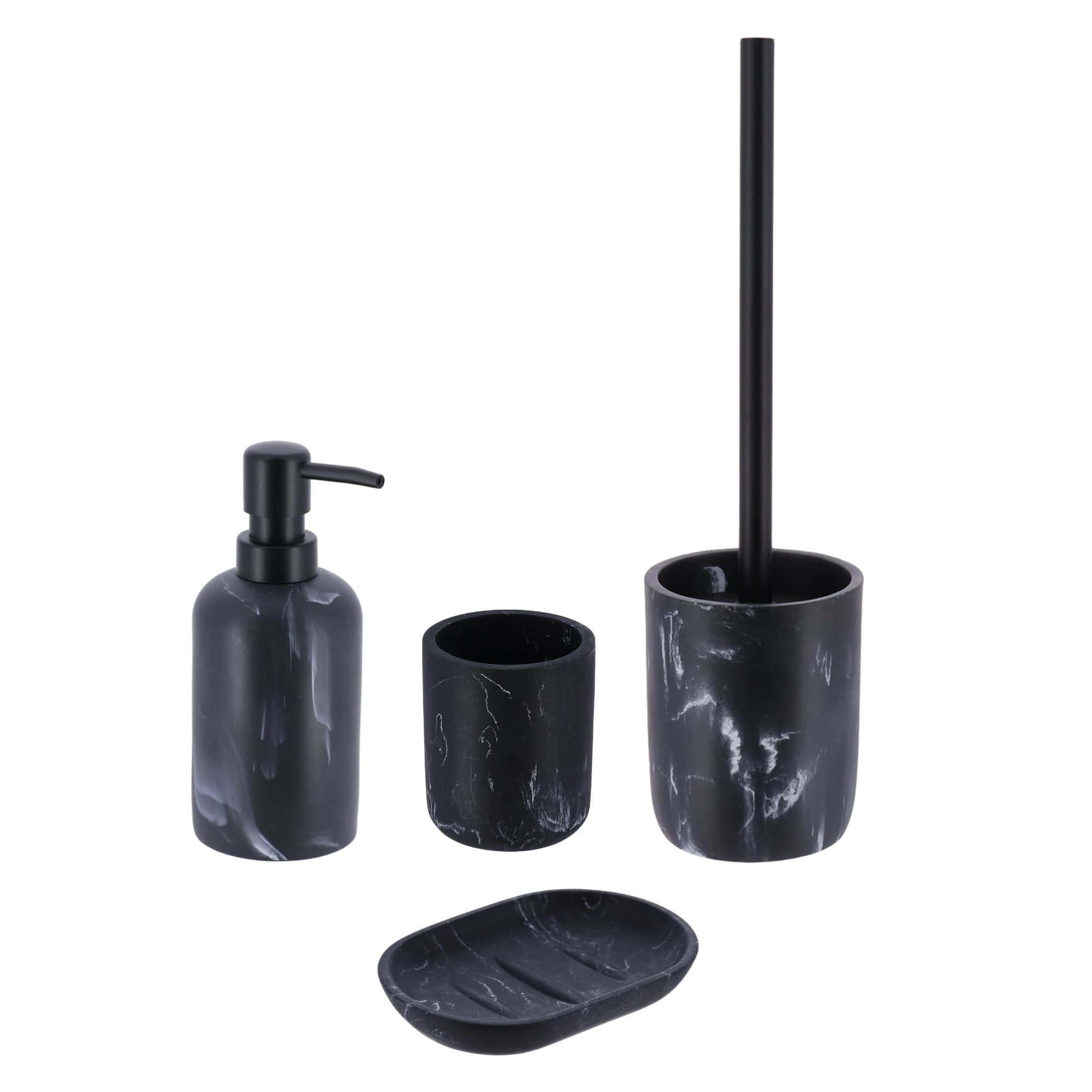 evideco-bathroom-accessories-set-salle-de-bain-marbre-noir-4-pi-ces image 8