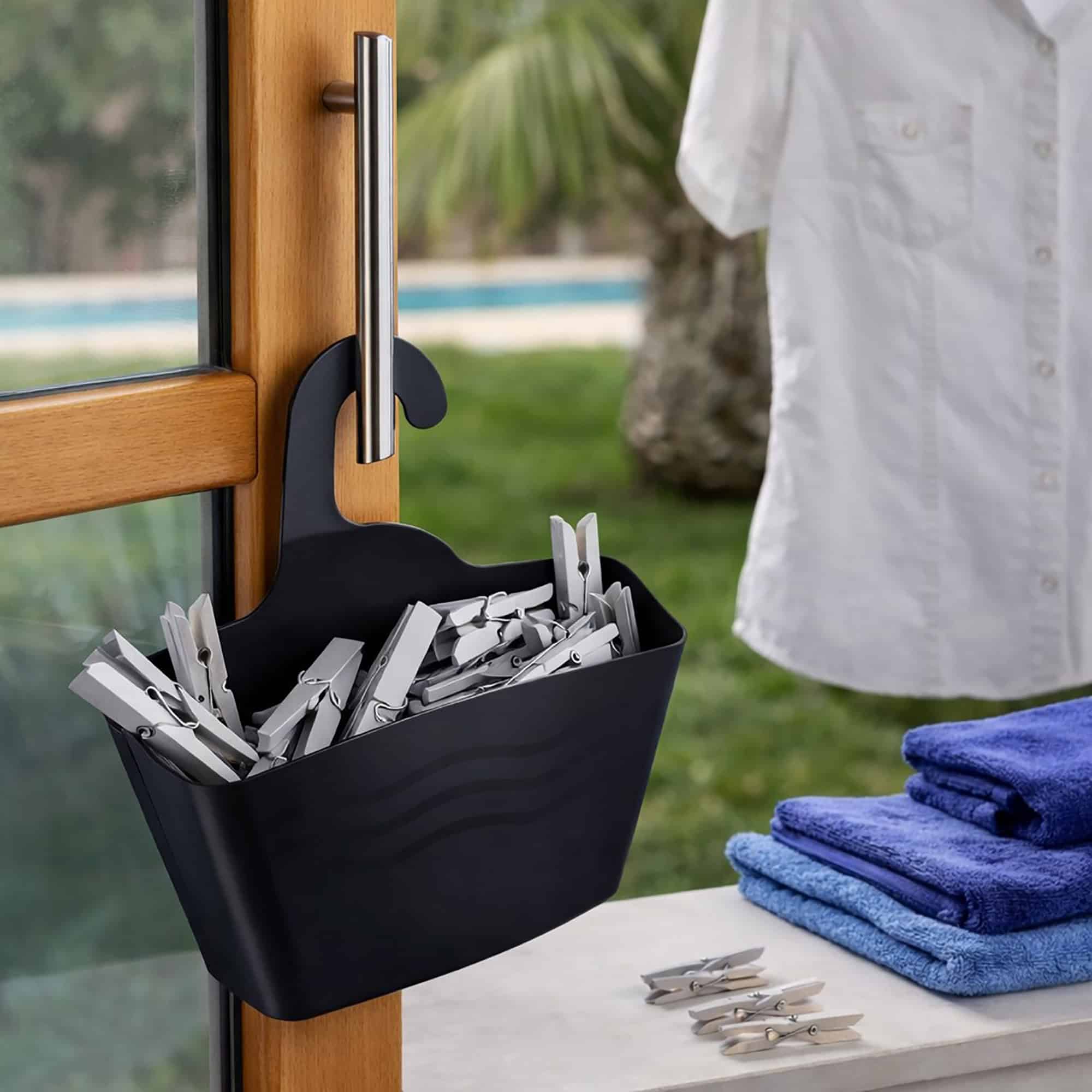 evideco-panier-de-douche-suspendu-noir-plastique image 4