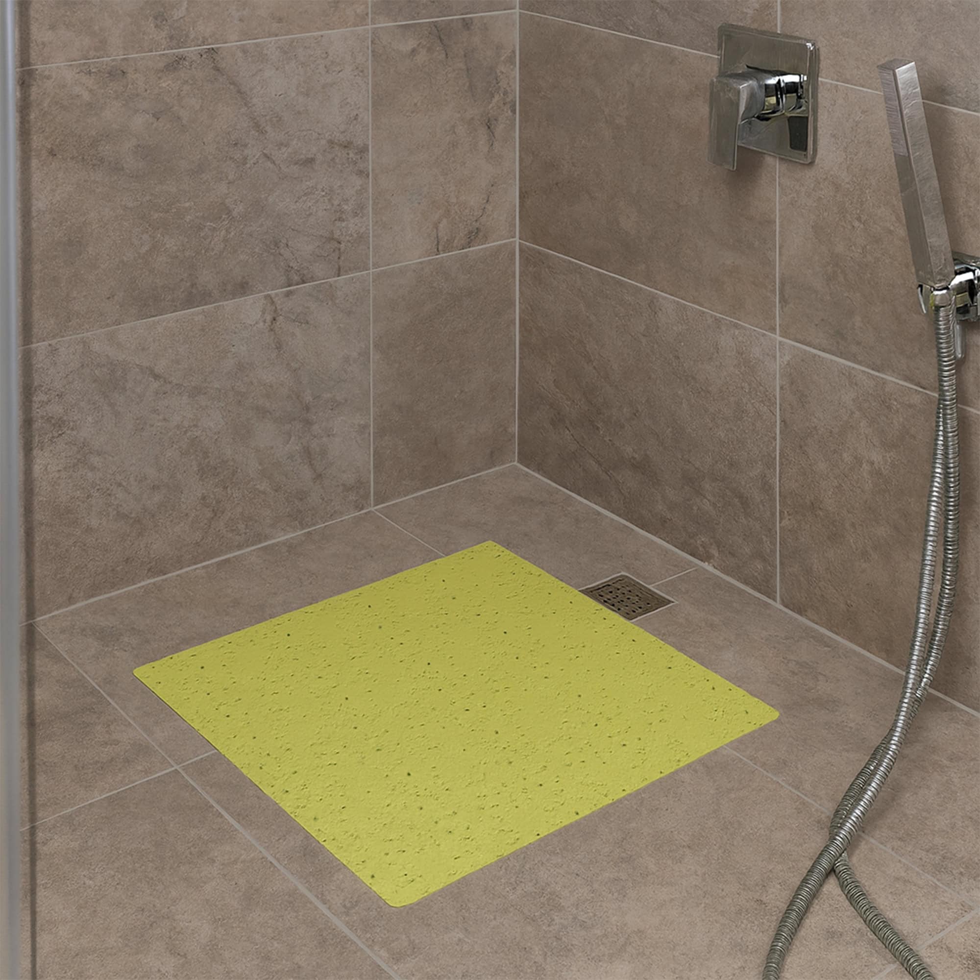 evideco-shower-accessories-tapis-douche-vert-lime-carr-20x20 image 2