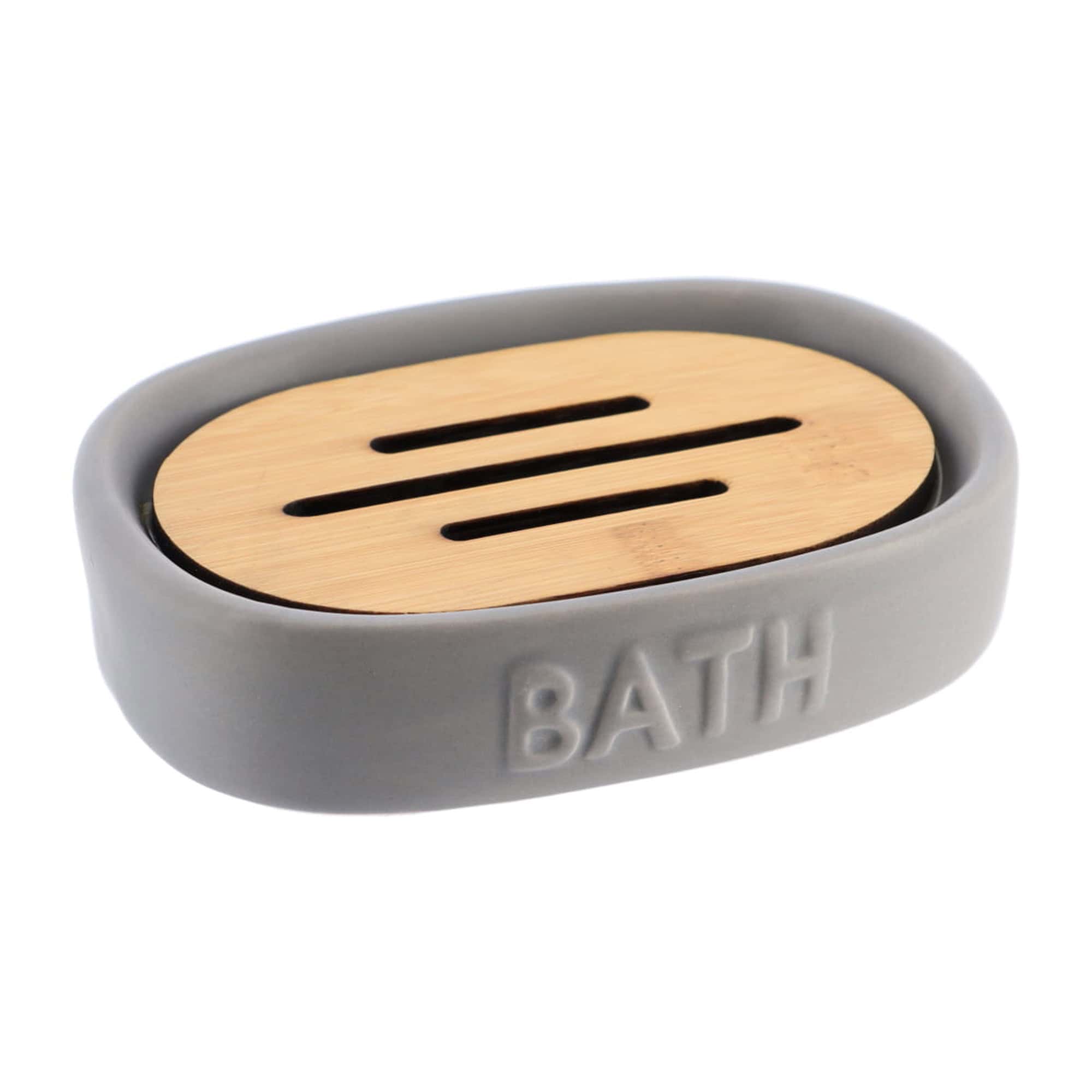 evideco-bathroom-accessories-set-porte-savon-gobelet-gris-bambou image 7